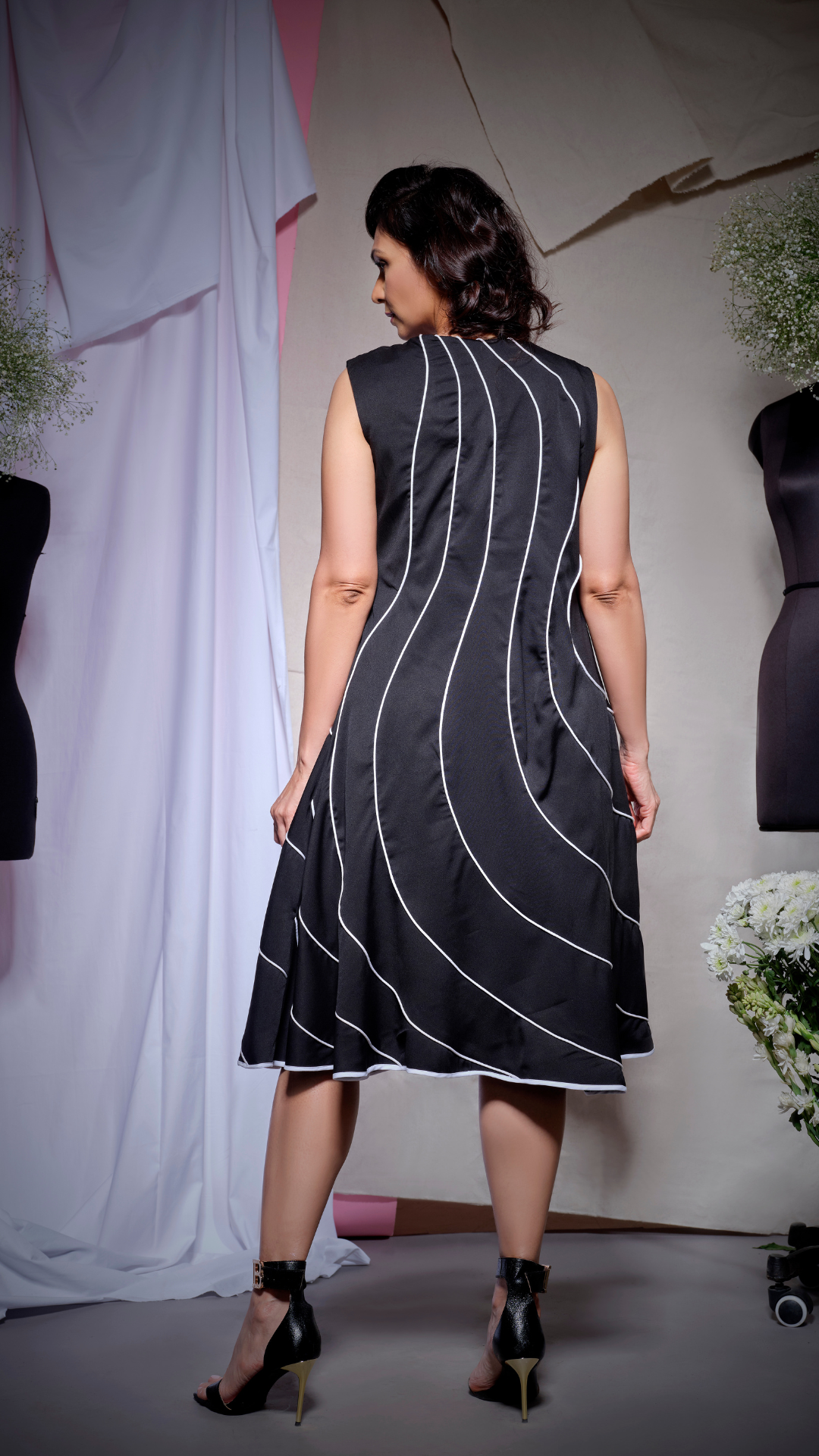 BLACK SCUBA DRESS