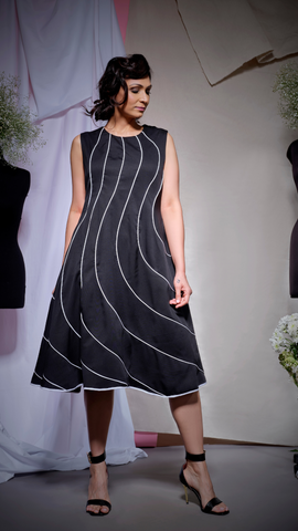 BLACK SCUBA DRESS