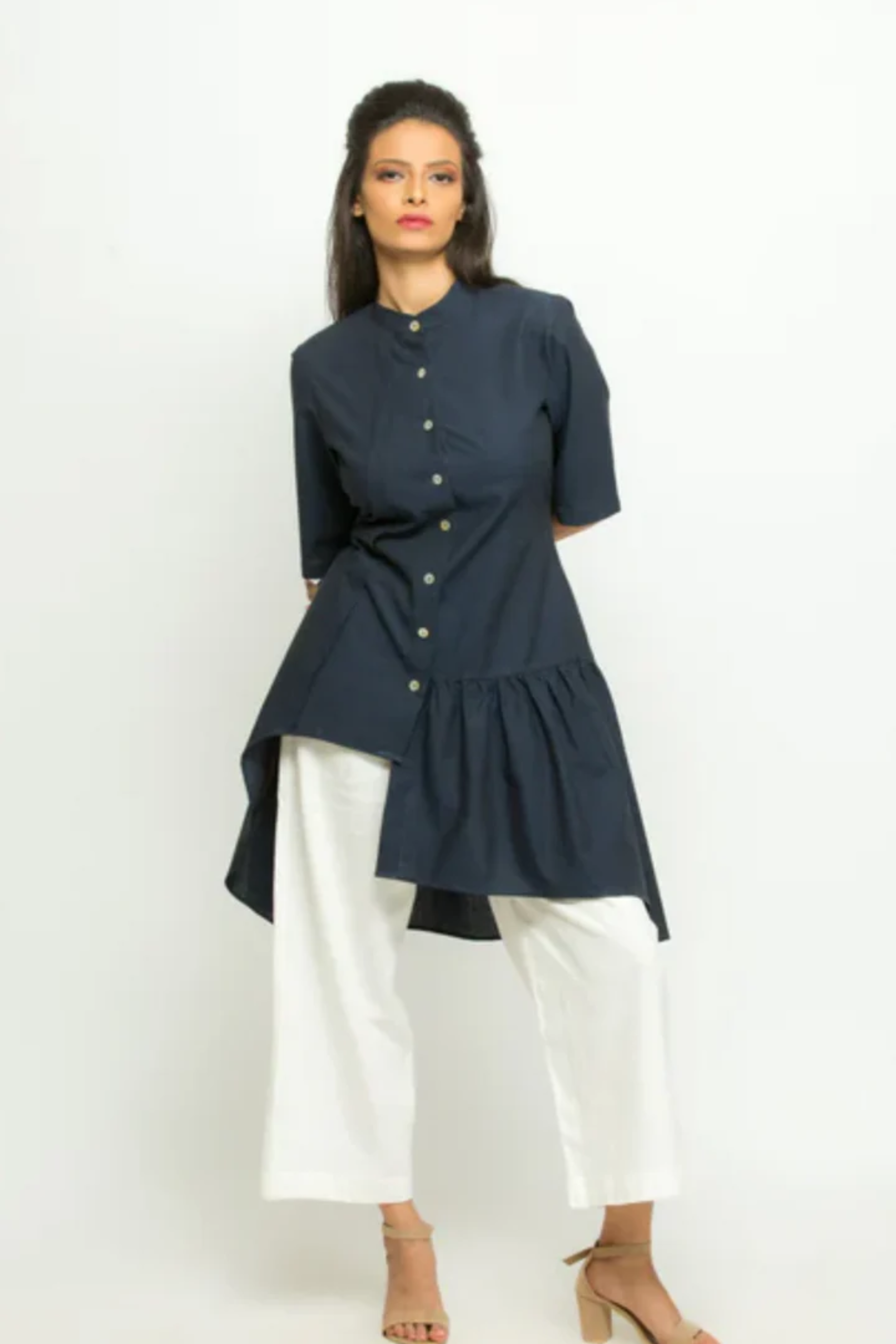 Asymmetrical frill co-ord set