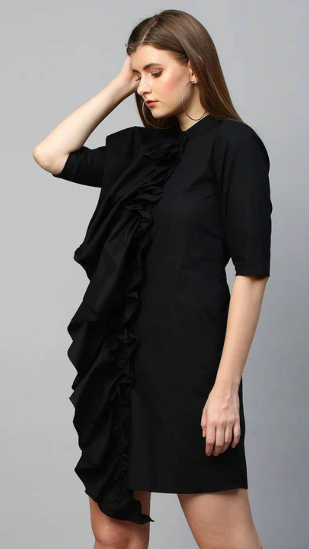 Black shirt dress