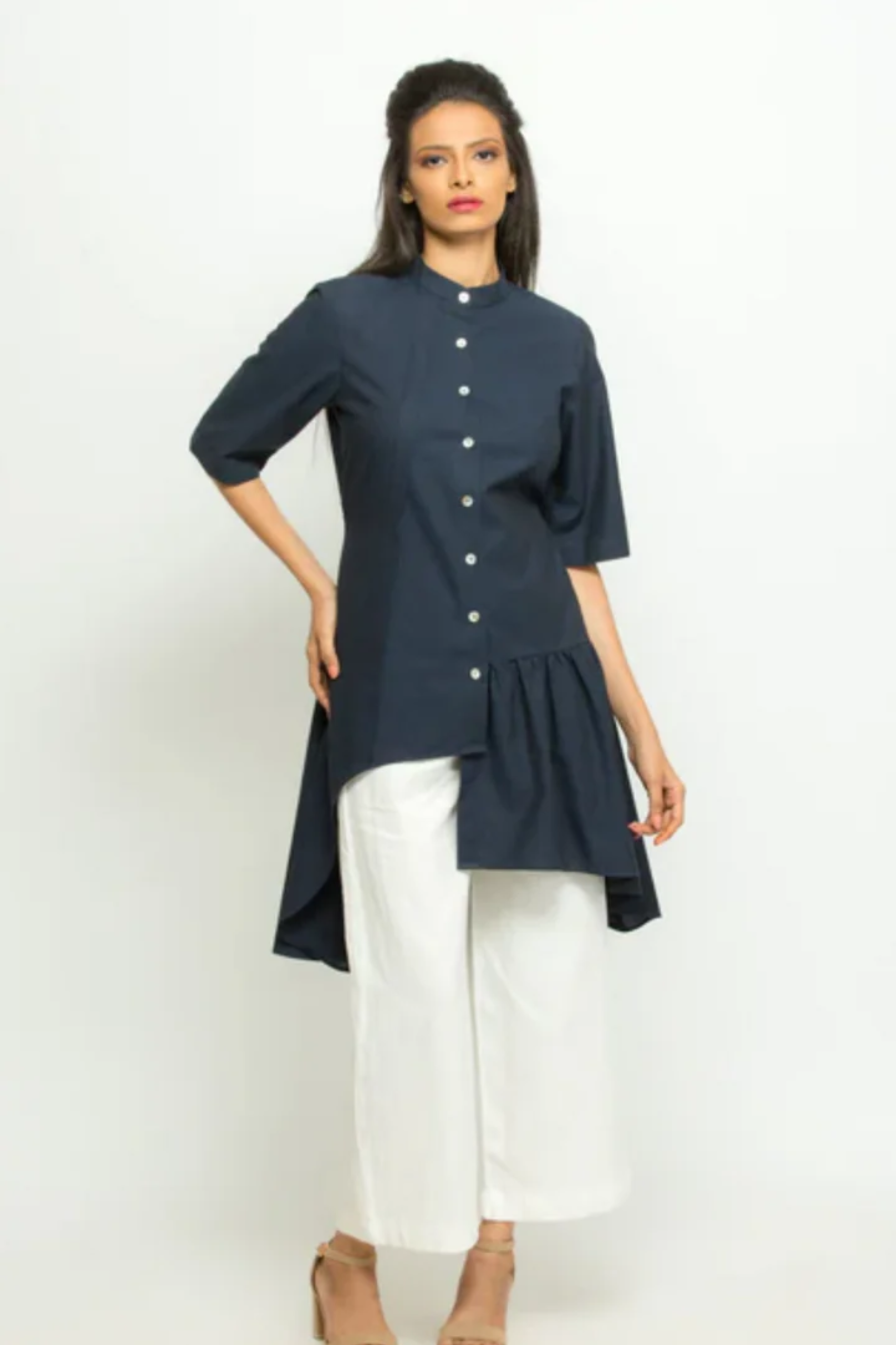 Asymmetrical frill co-ord set