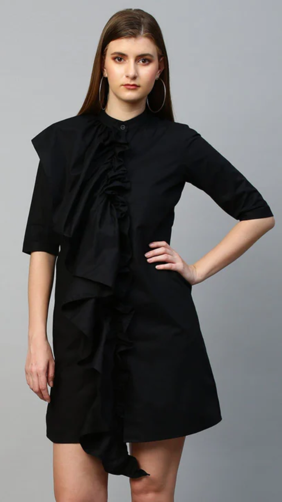 Black shirt dress