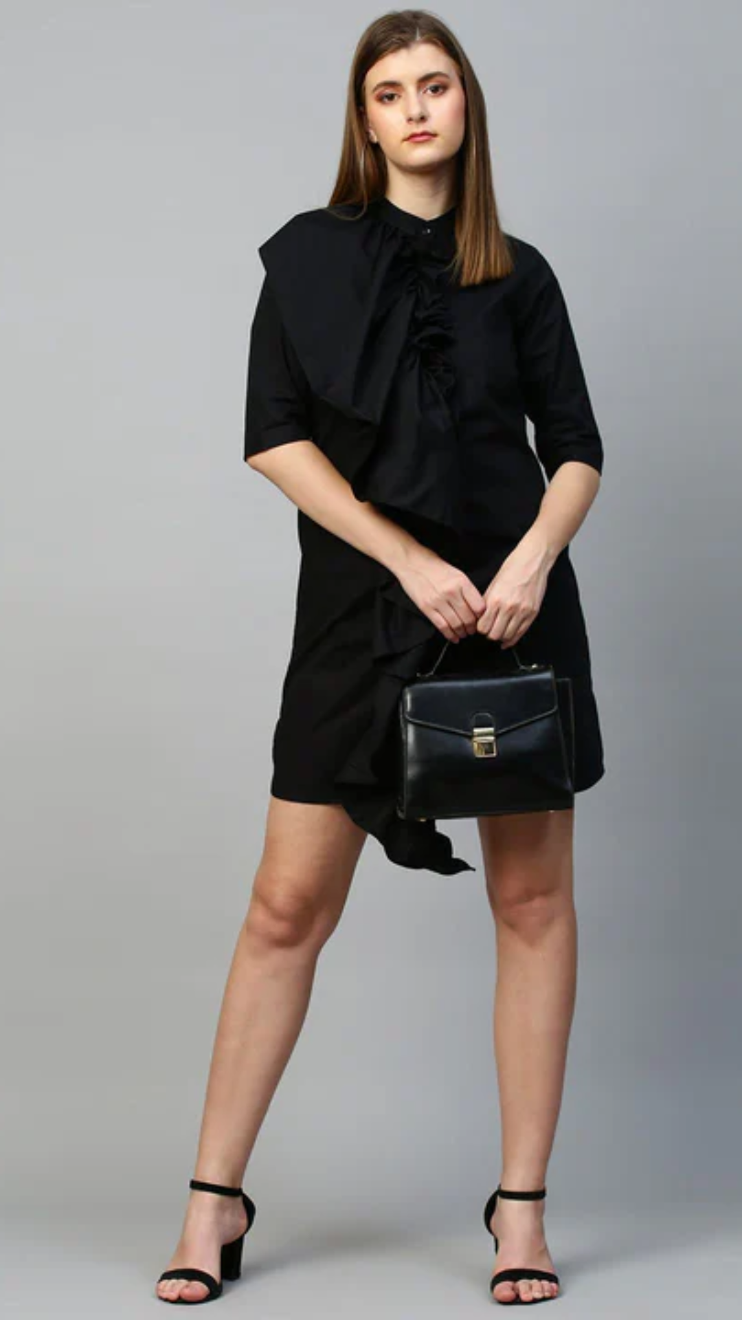 Black shirt dress