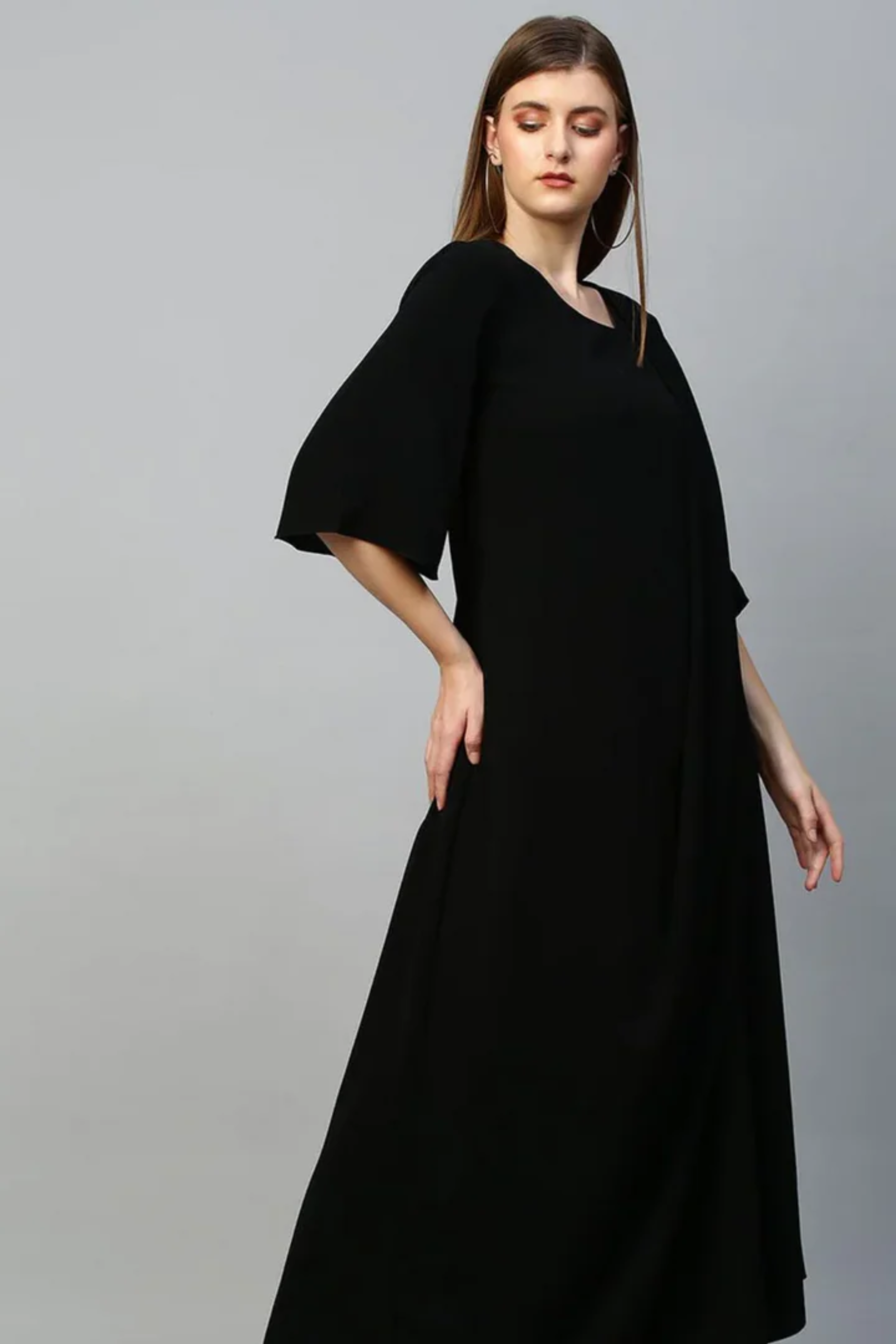 Black top with white pants cord set