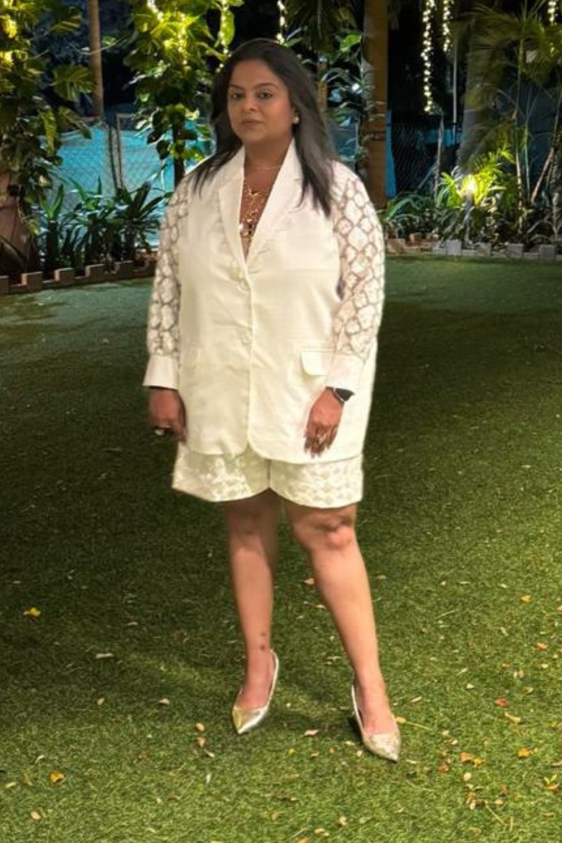 White Linen Blazer