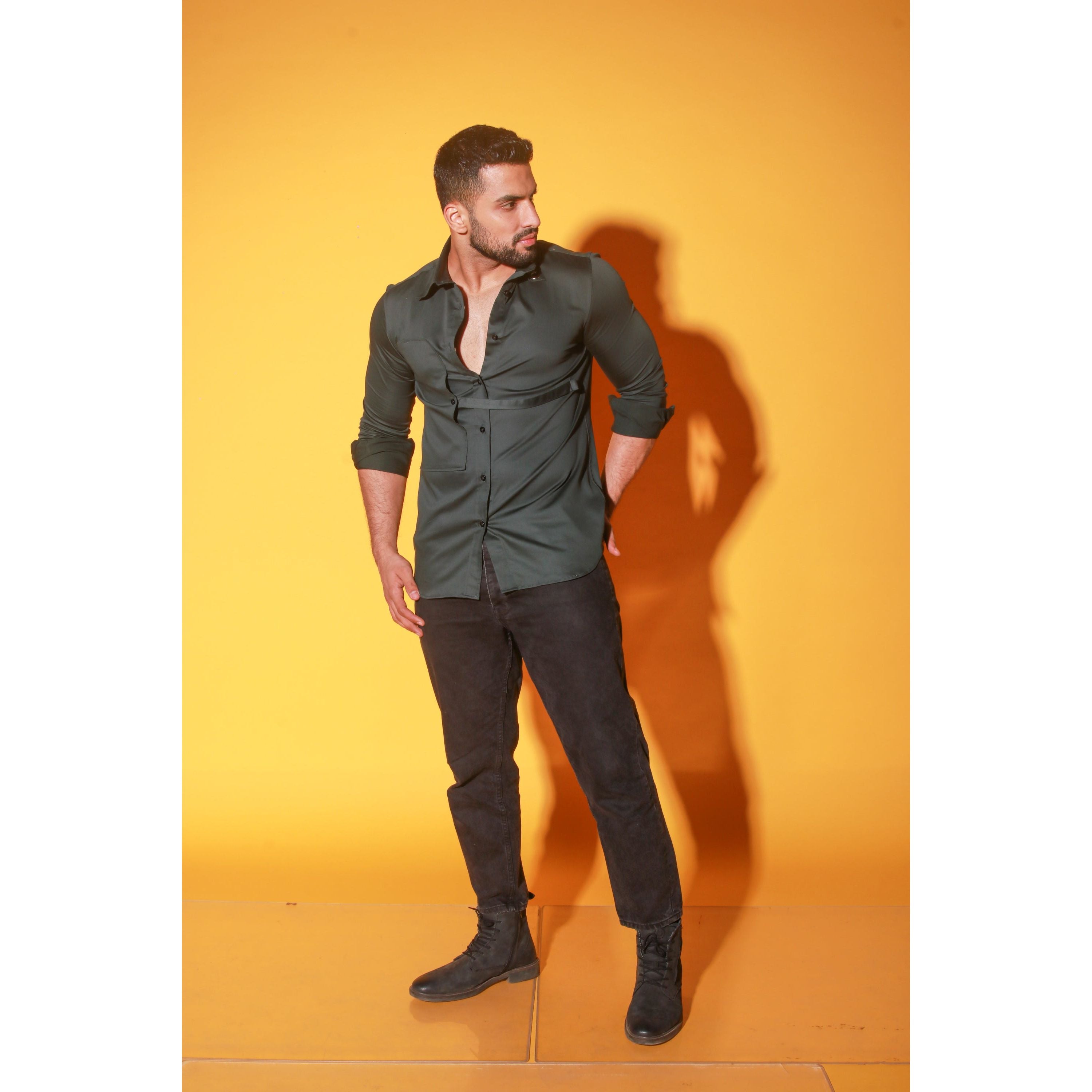 Dark green shirt with postman pocket