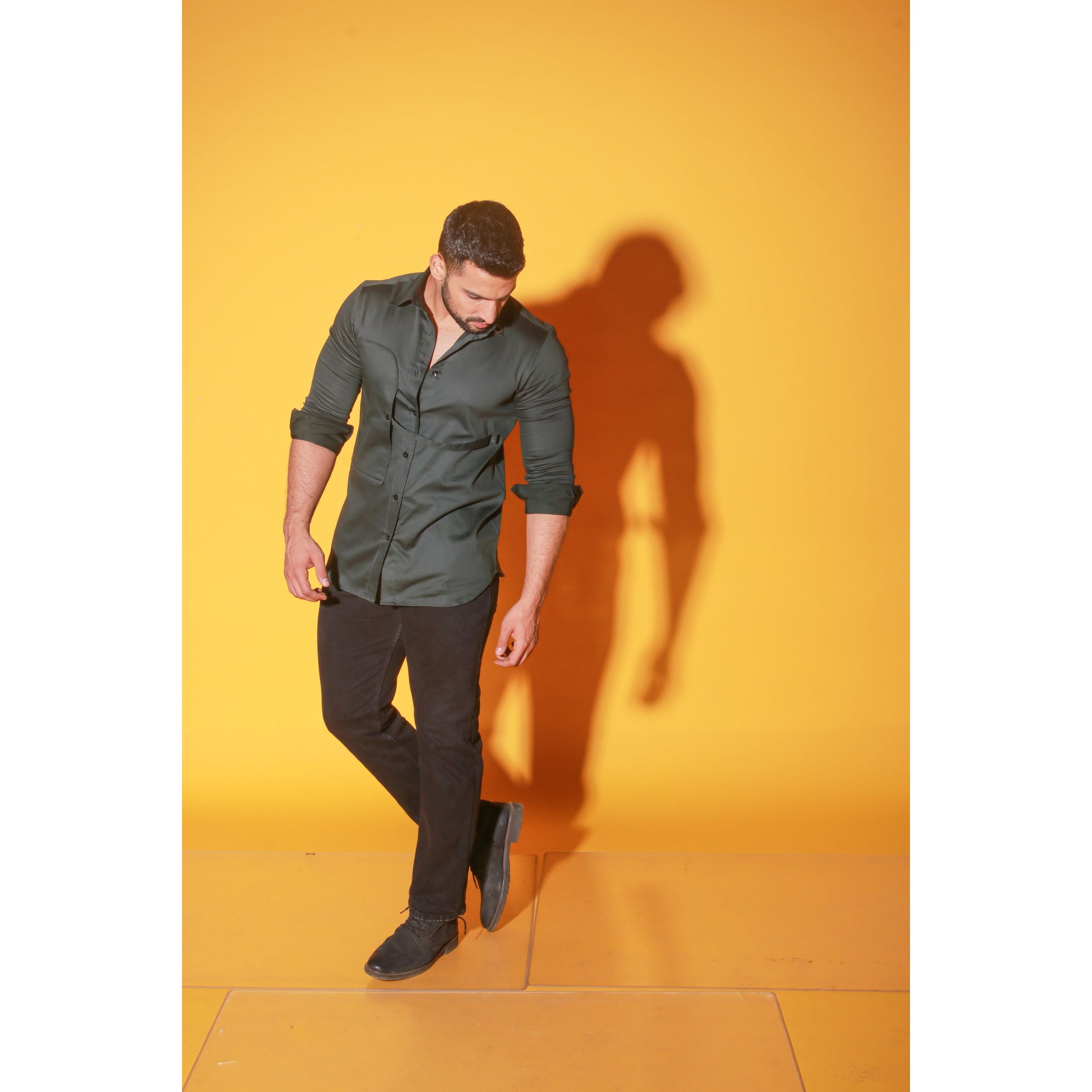 Dark green shirt with postman pocket