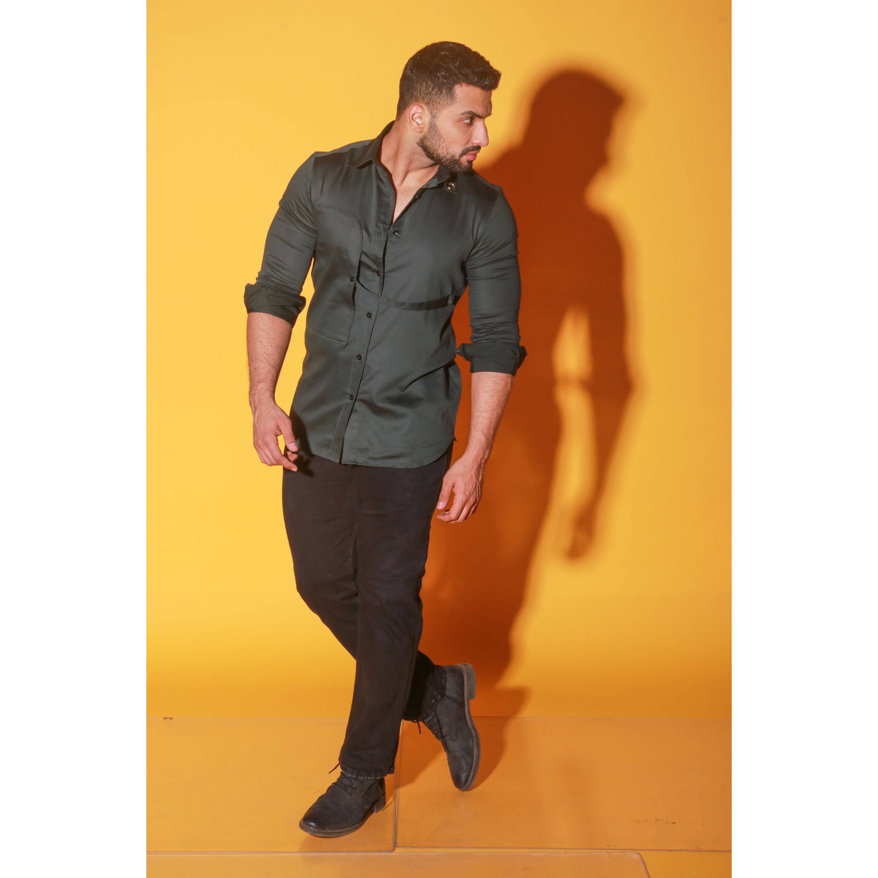 Dark green shirt with postman pocket