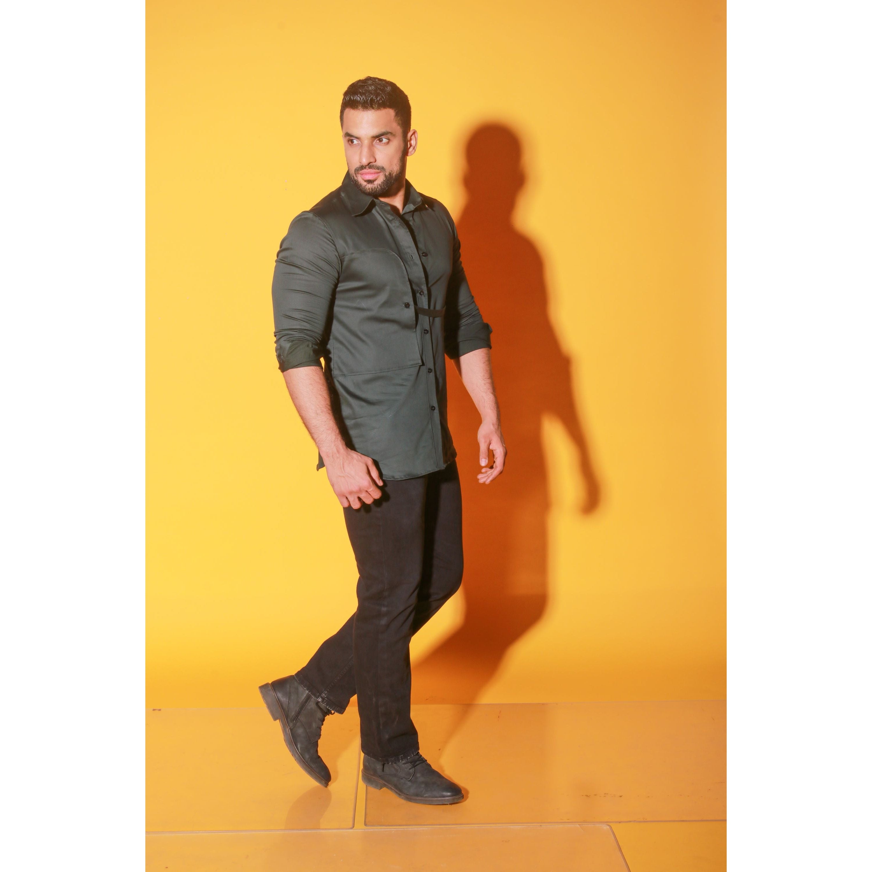 Dark green shirt with postman pocket