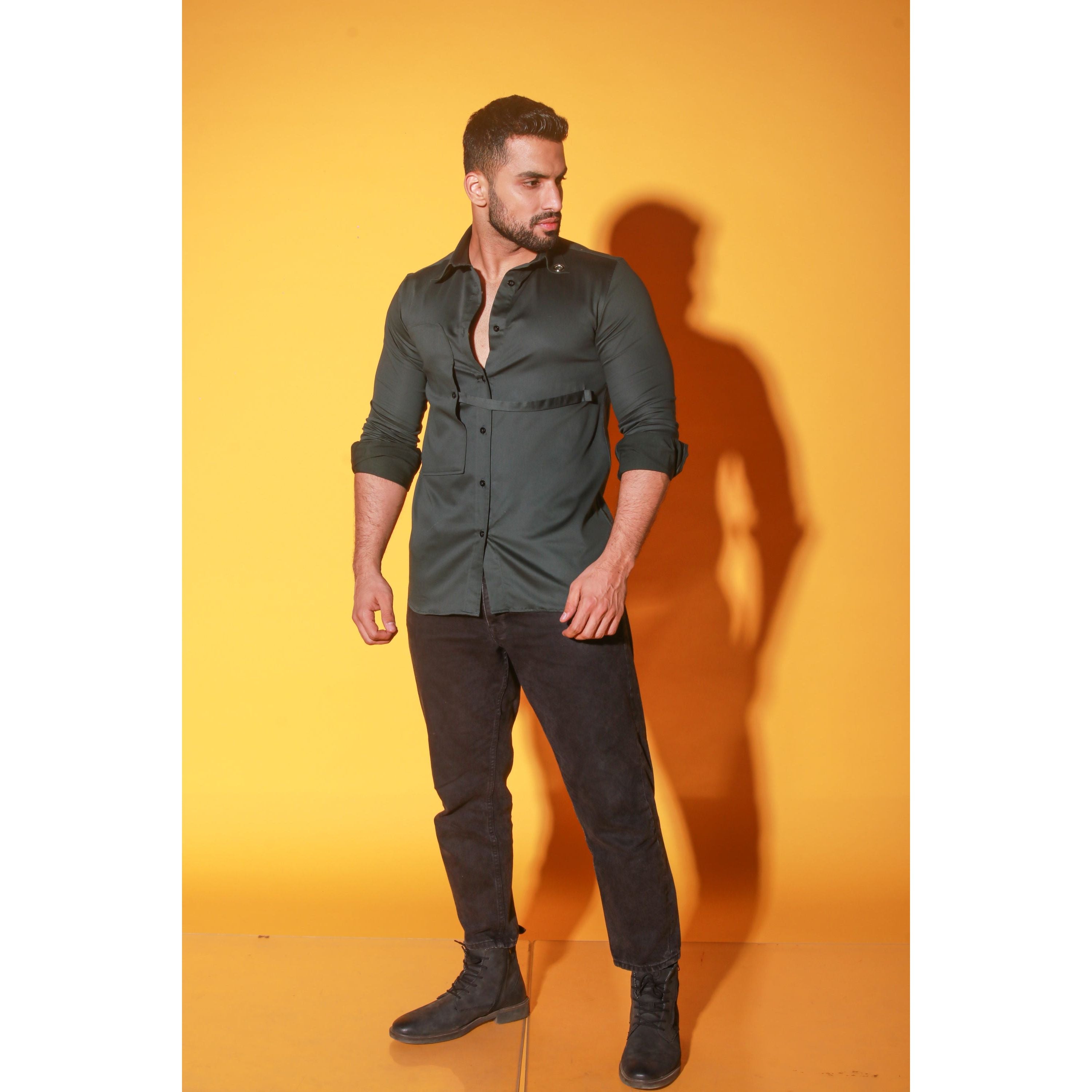 Dark green shirt with postman pocket
