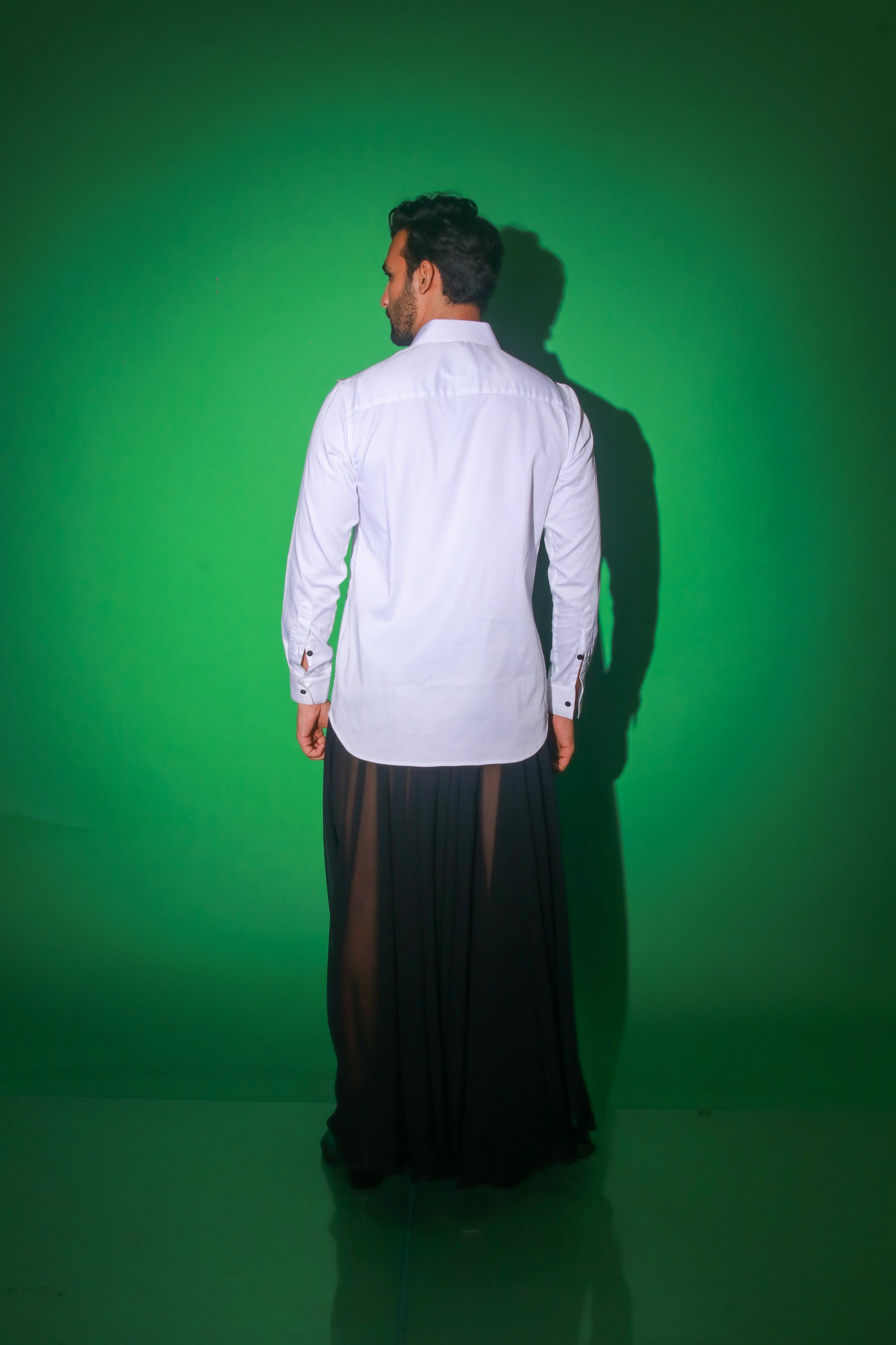 White shirt with zipper feature