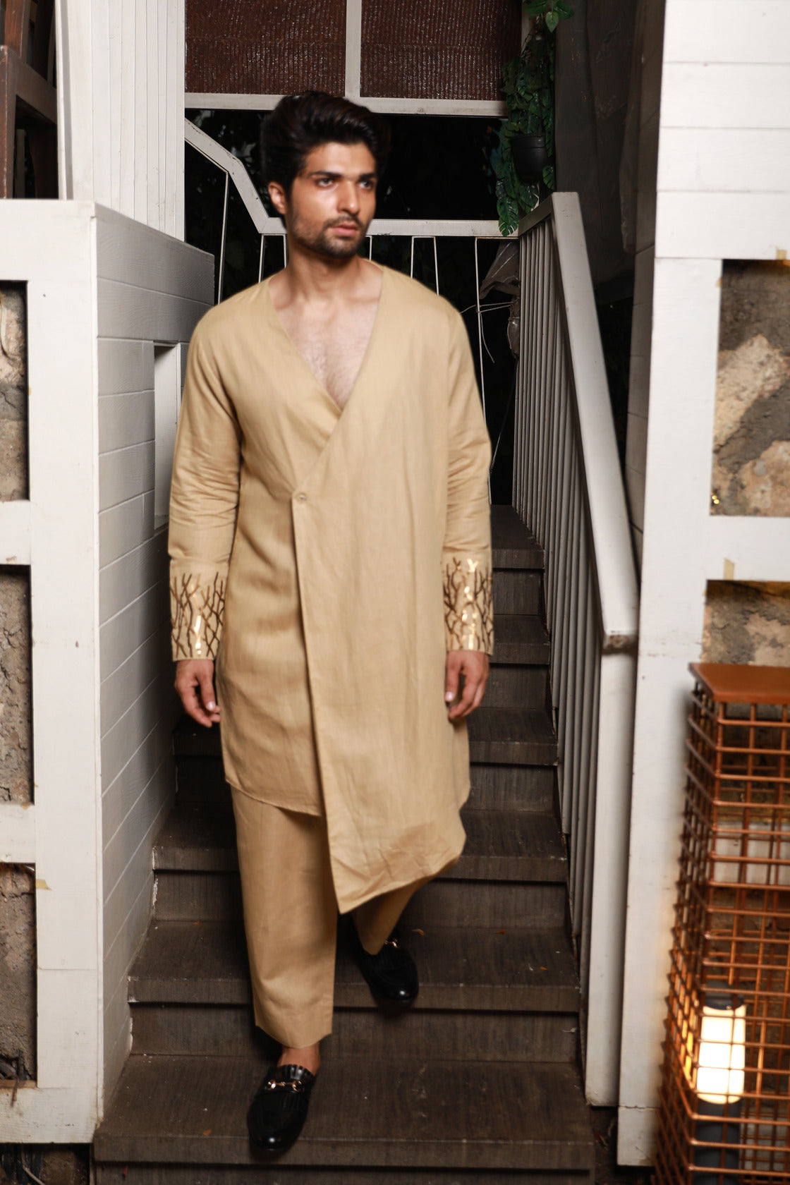 Khaki Linen co-ord set