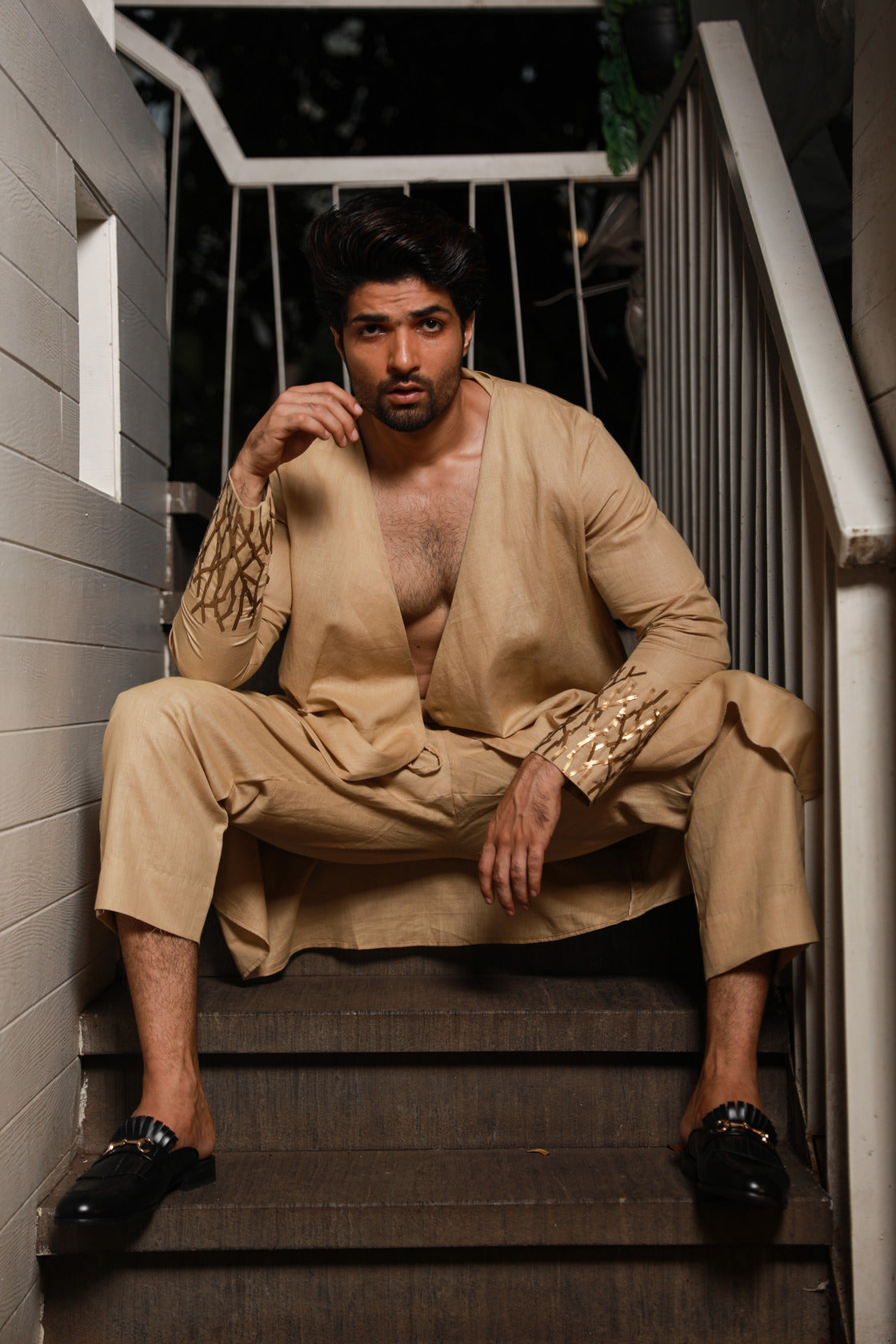 Khaki Linen co-ord set