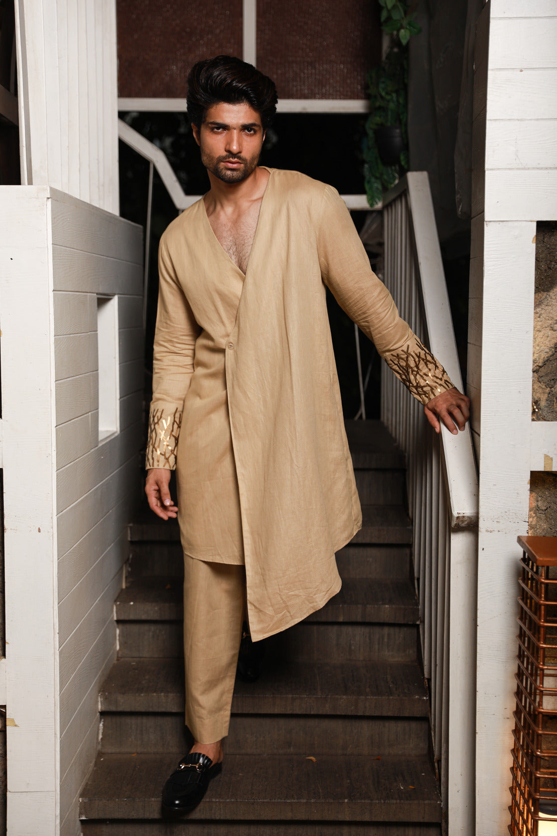 Khaki Linen co-ord set