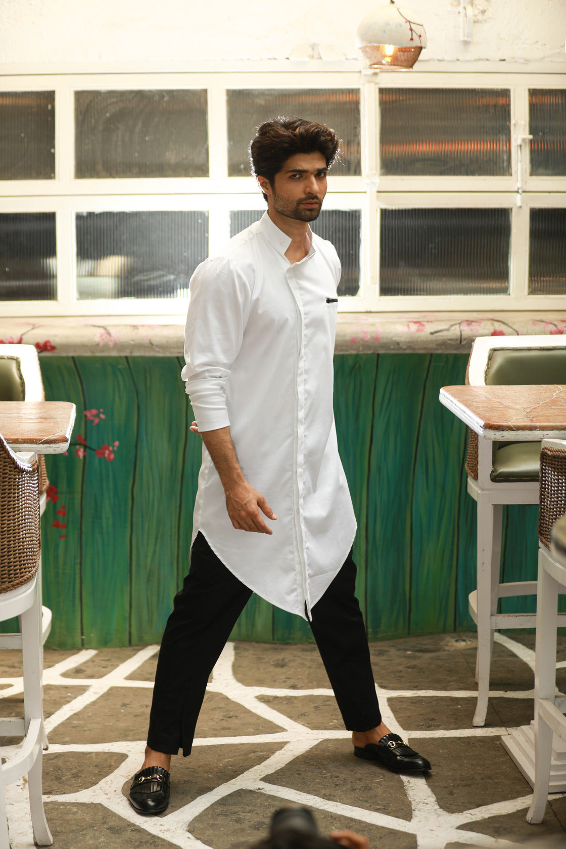 White and black co-ord set