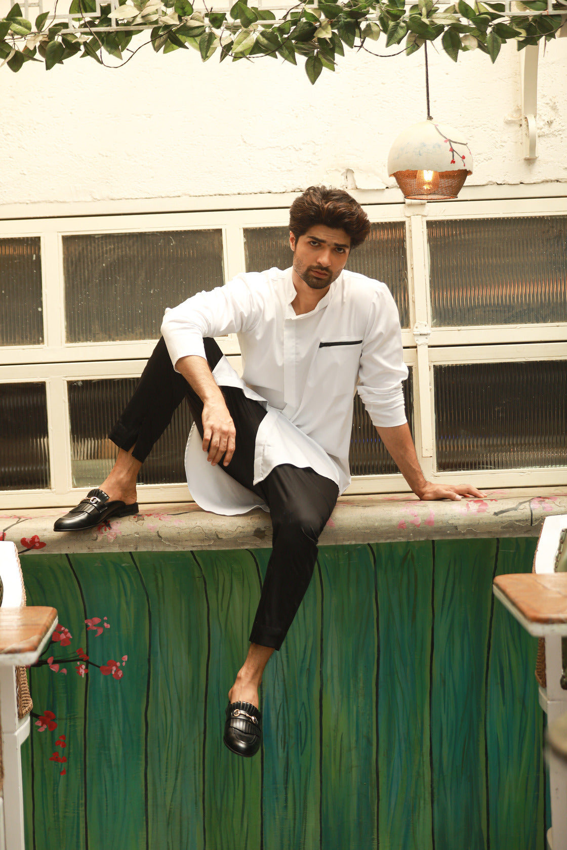 White and black co-ord set