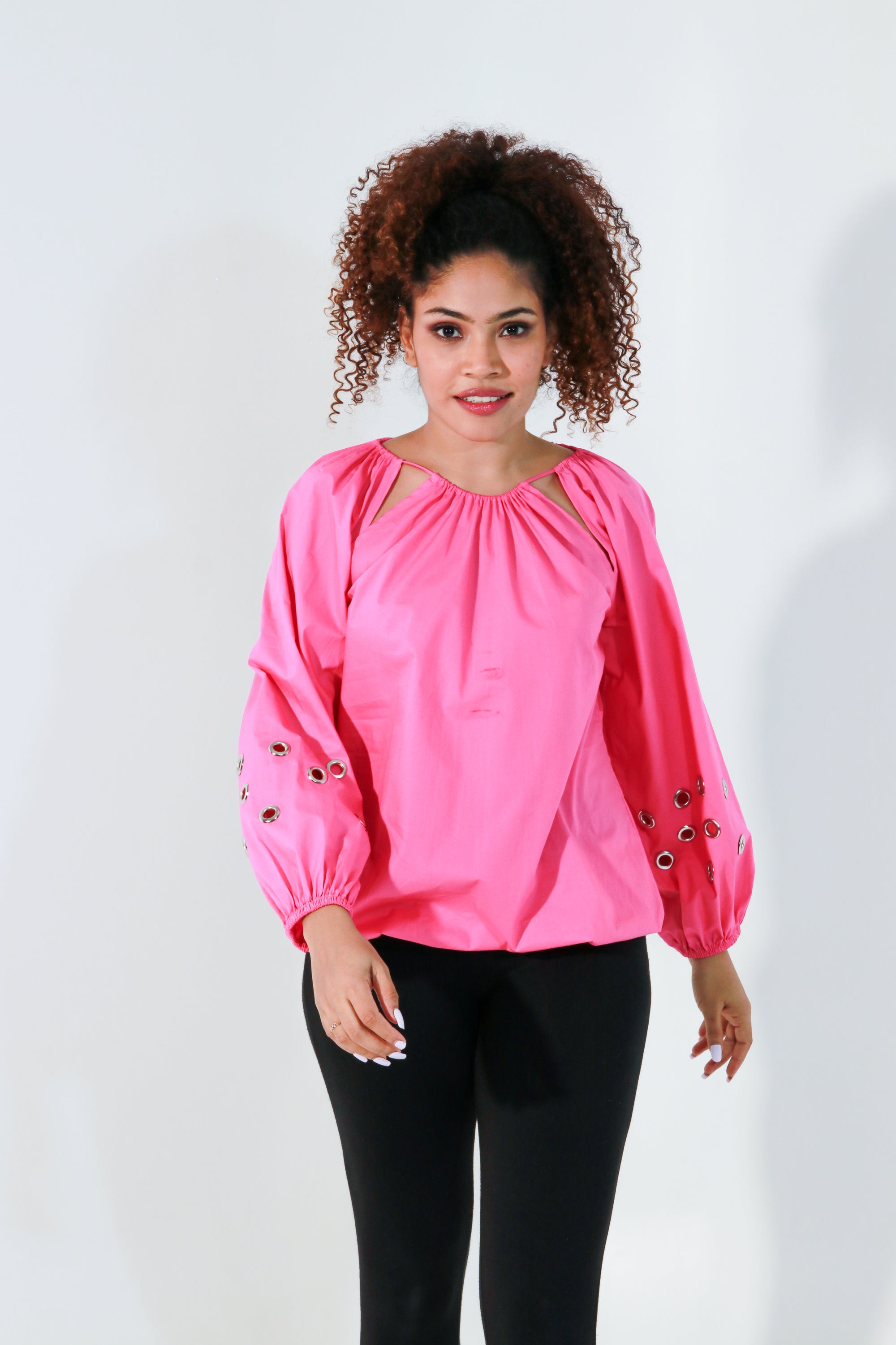 Pink elasticated top