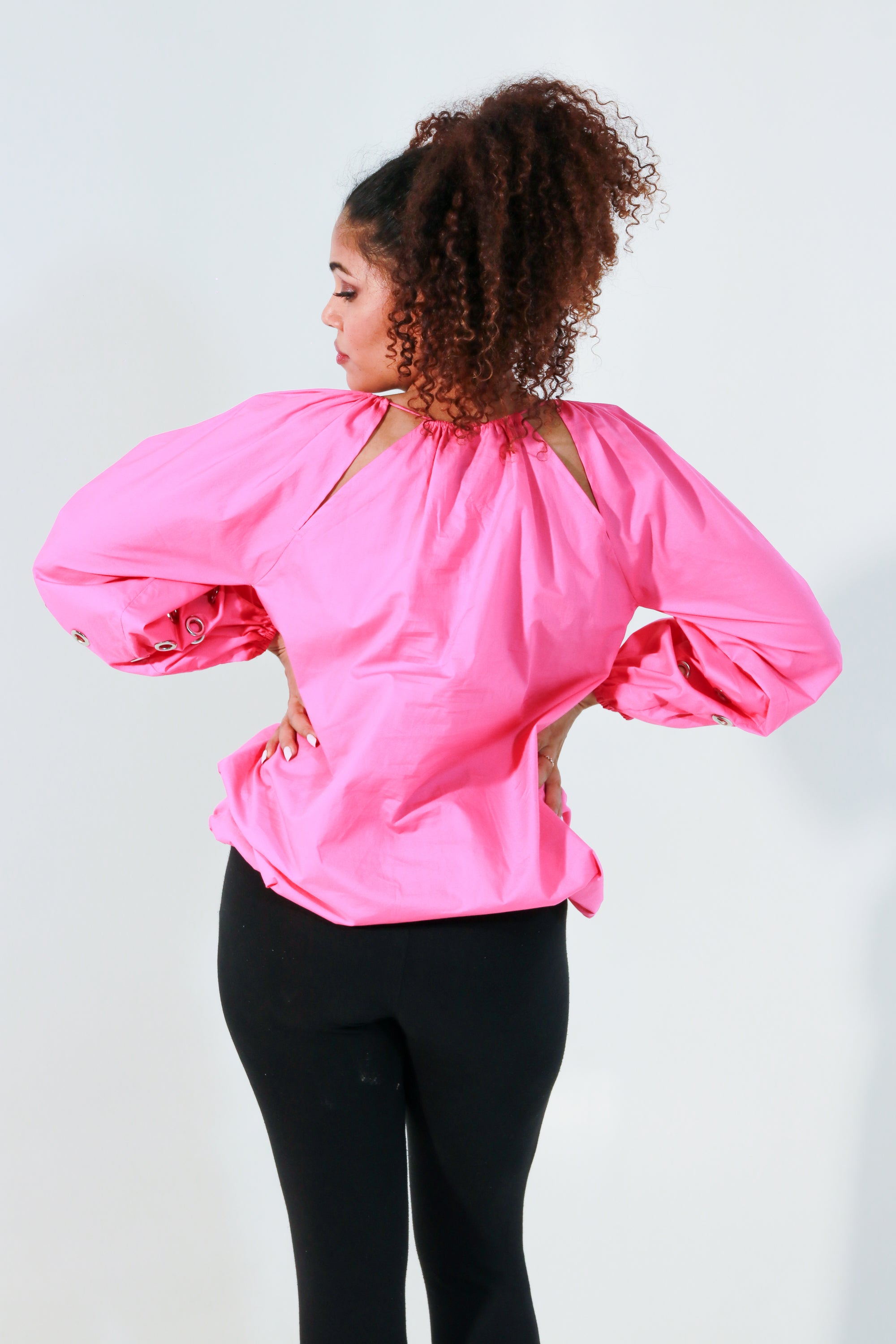 Pink elasticated top