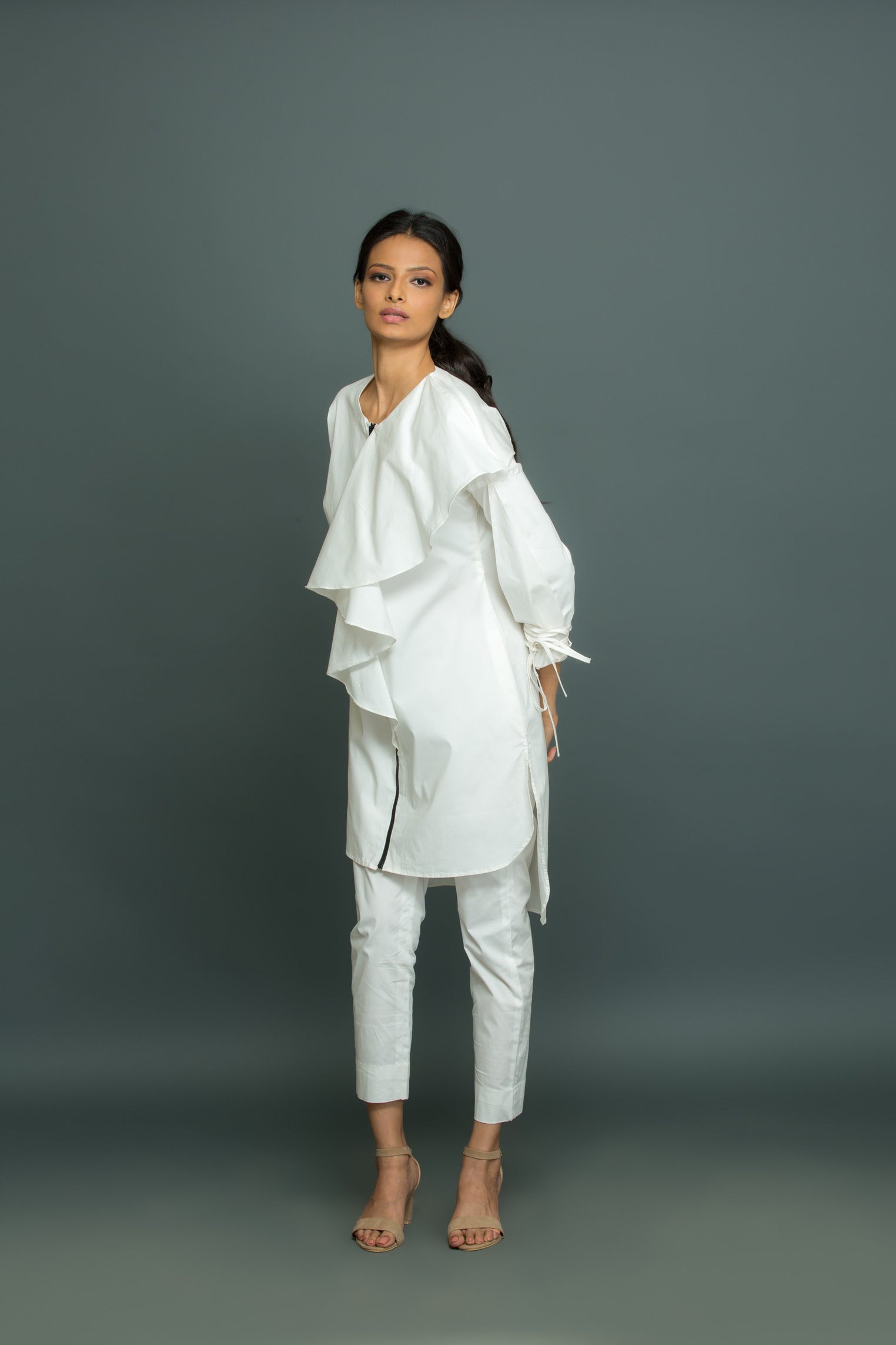 White frill co-ord set