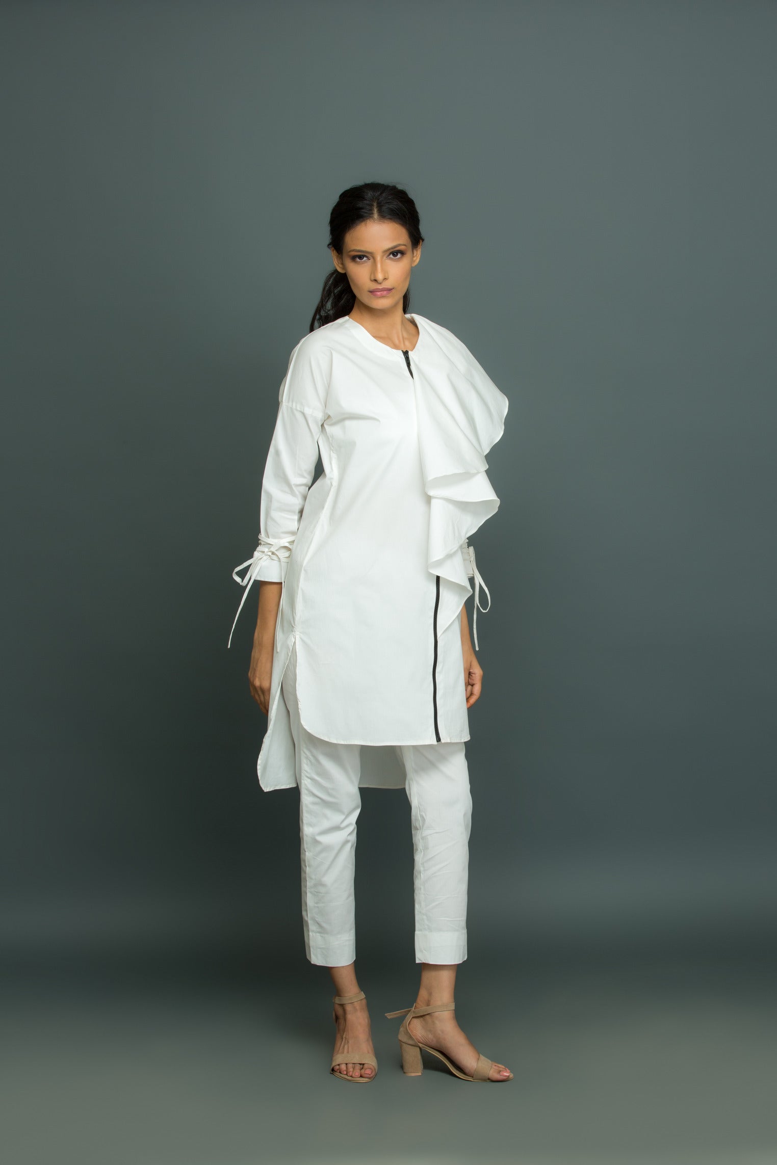 White frill co-ord set