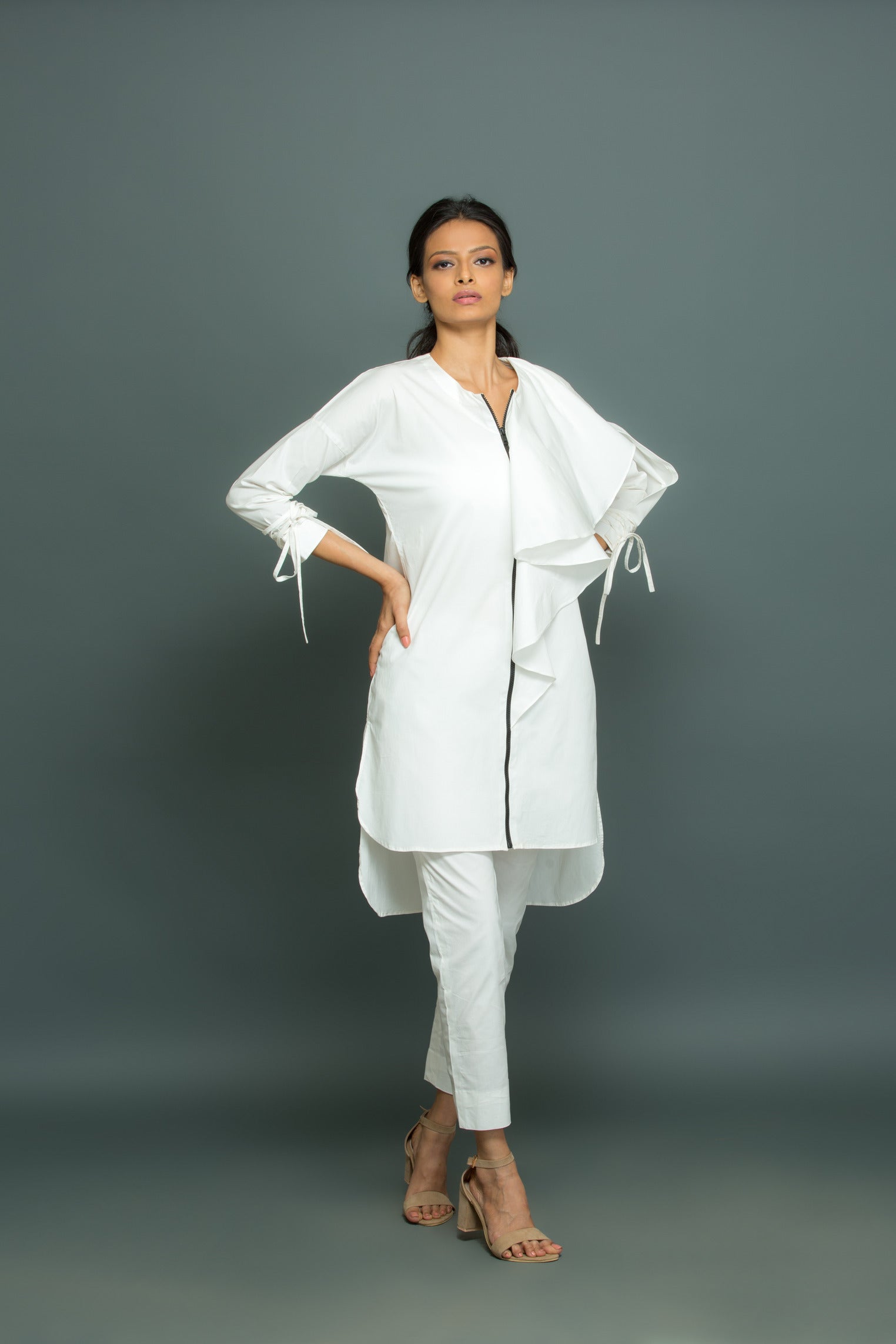 White frill co-ord set