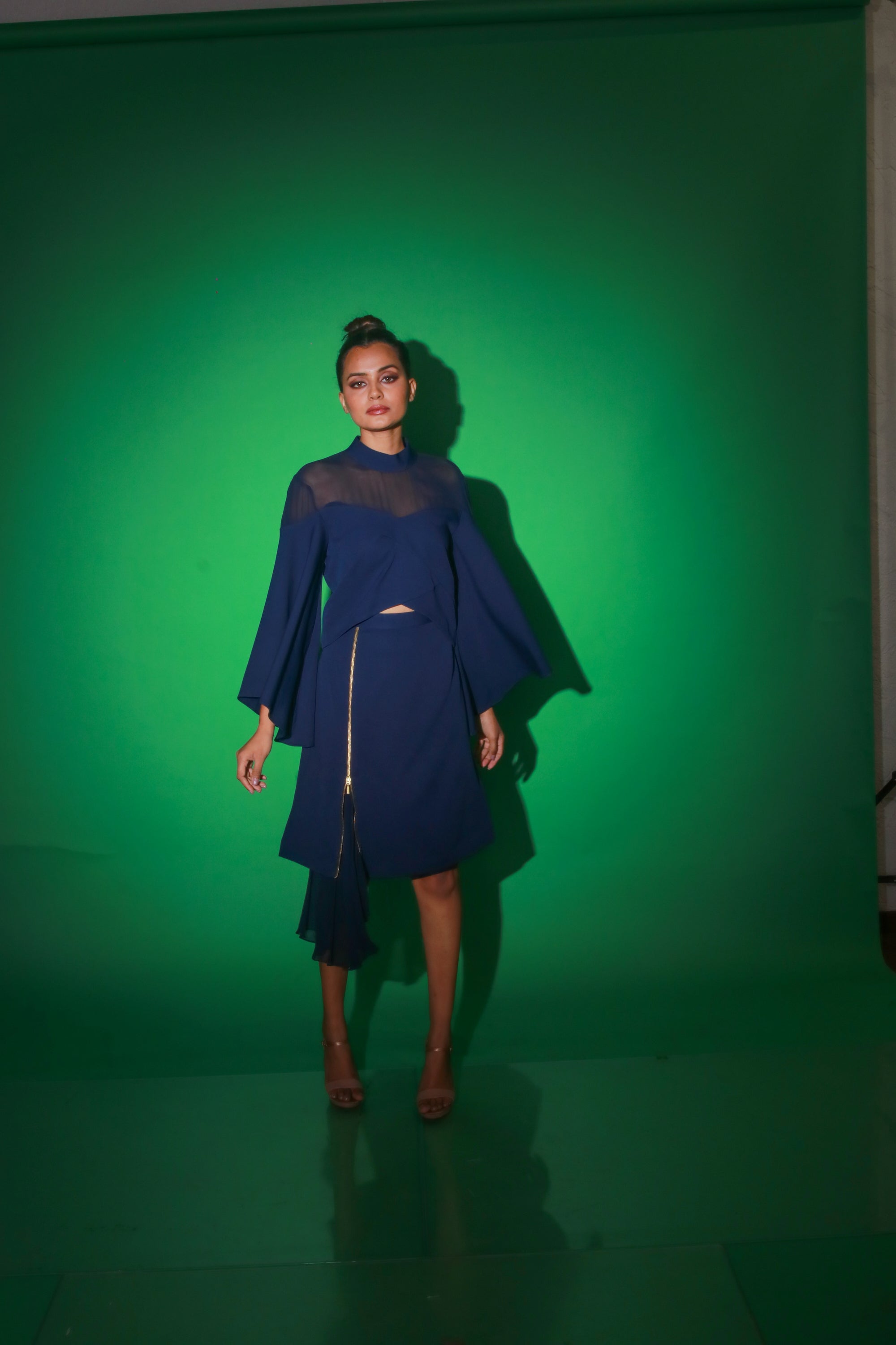 Blue skirt and top co-ord set