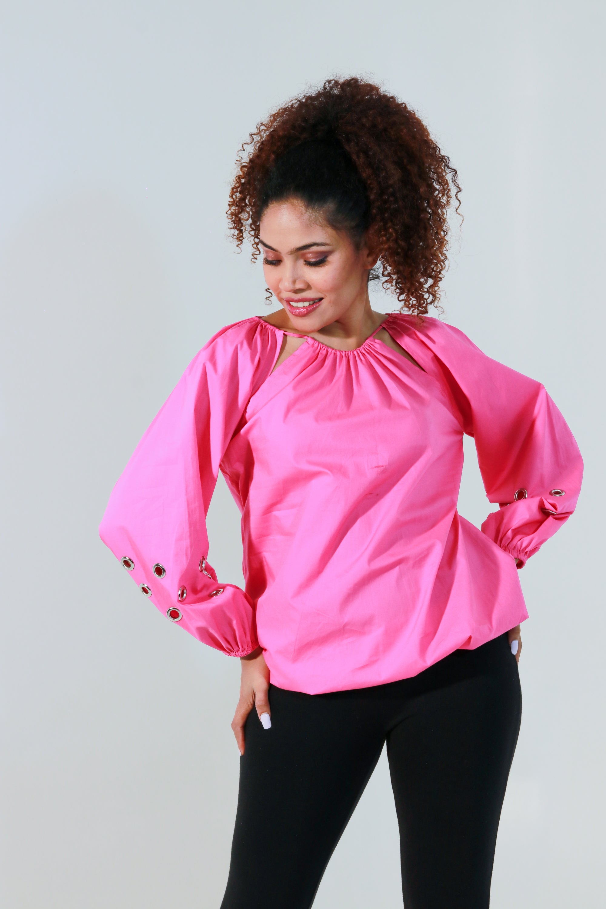 Pink elasticated top
