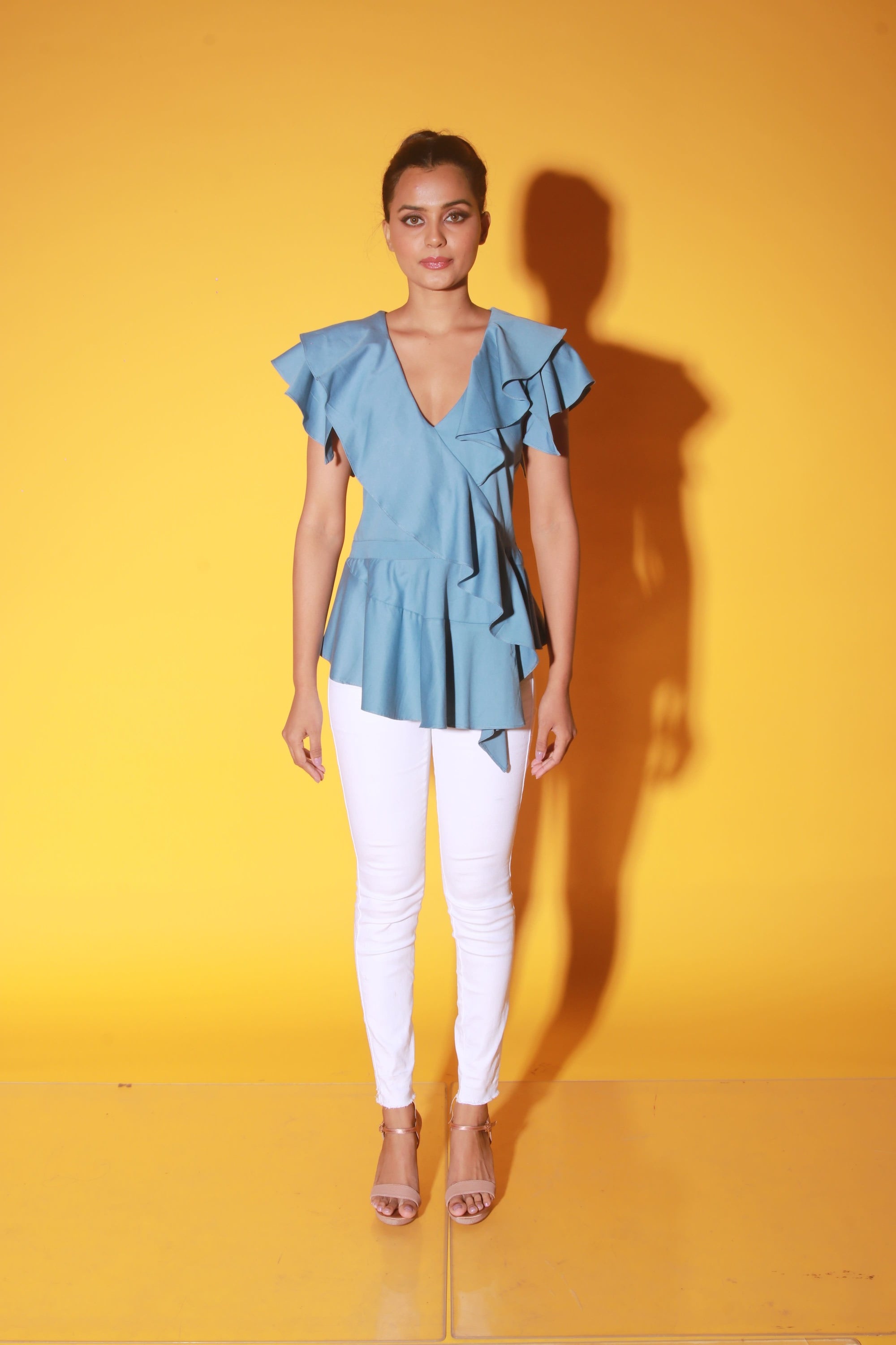Ruffled Peplum Top