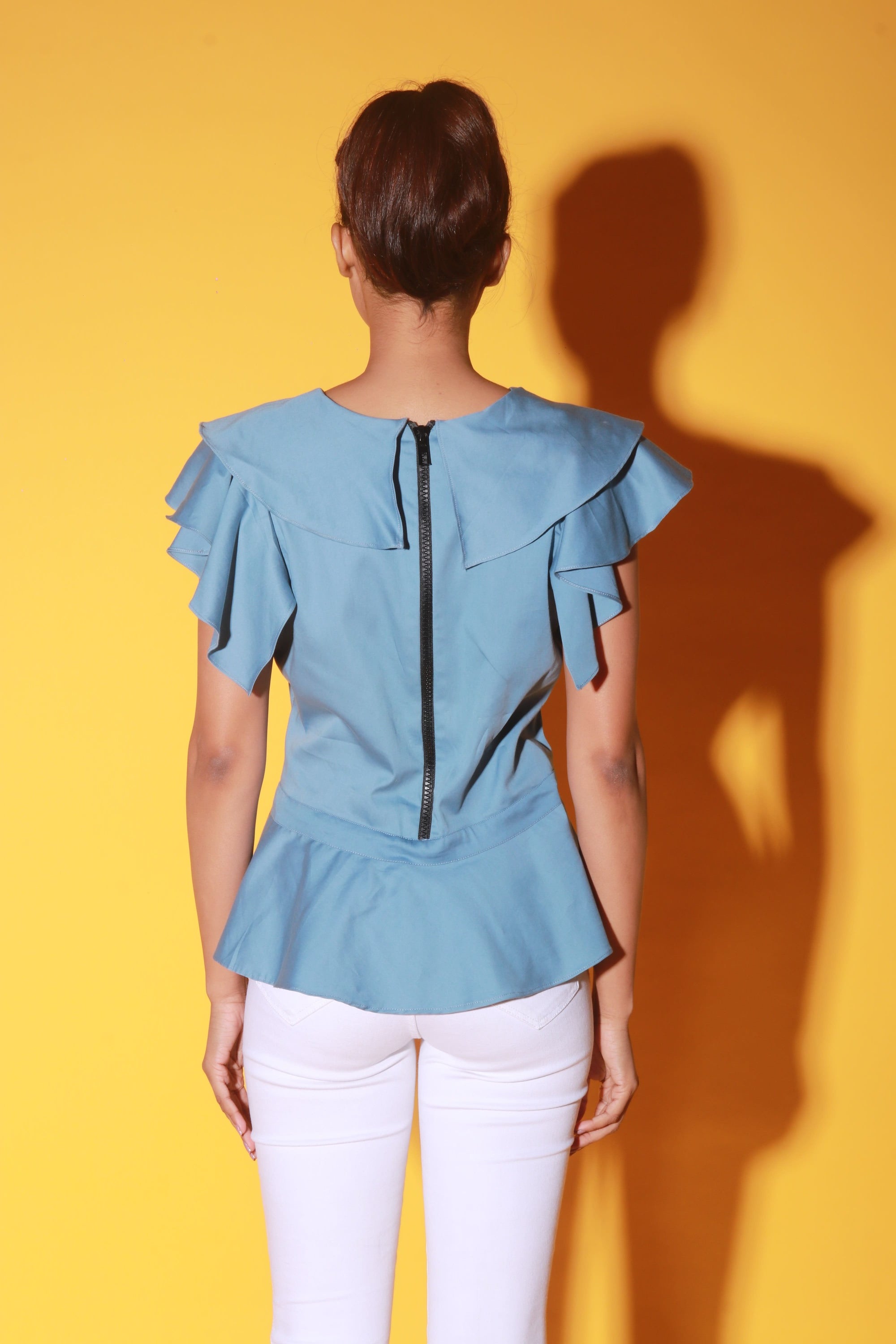 Ruffled Peplum Top