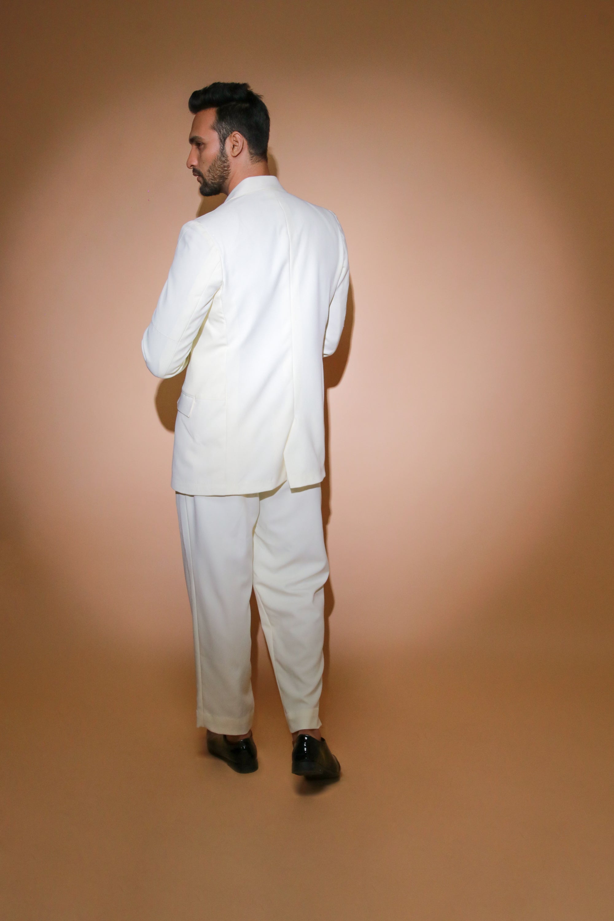 Off white co-ord set with self stitching panels