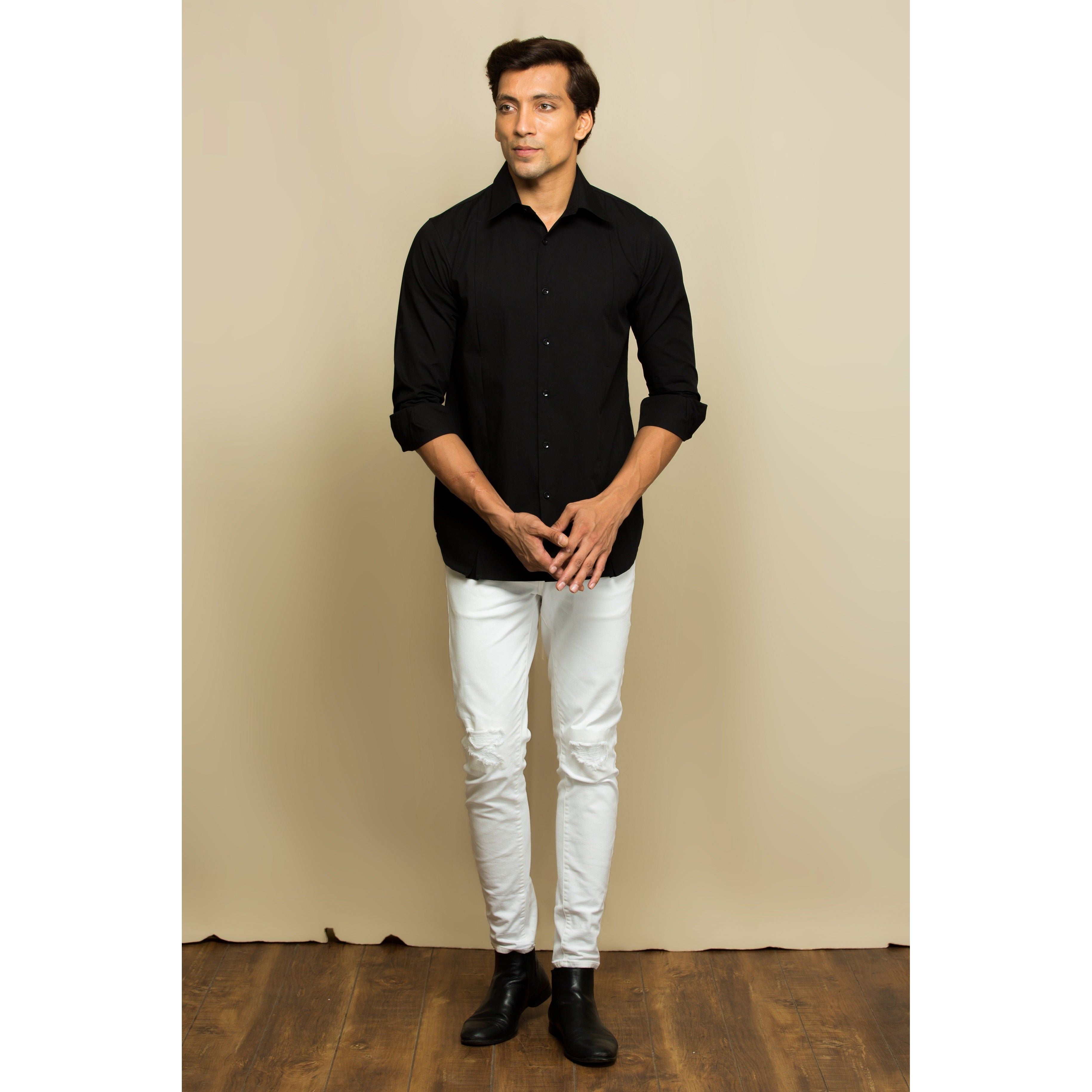 inverted pleat shirt