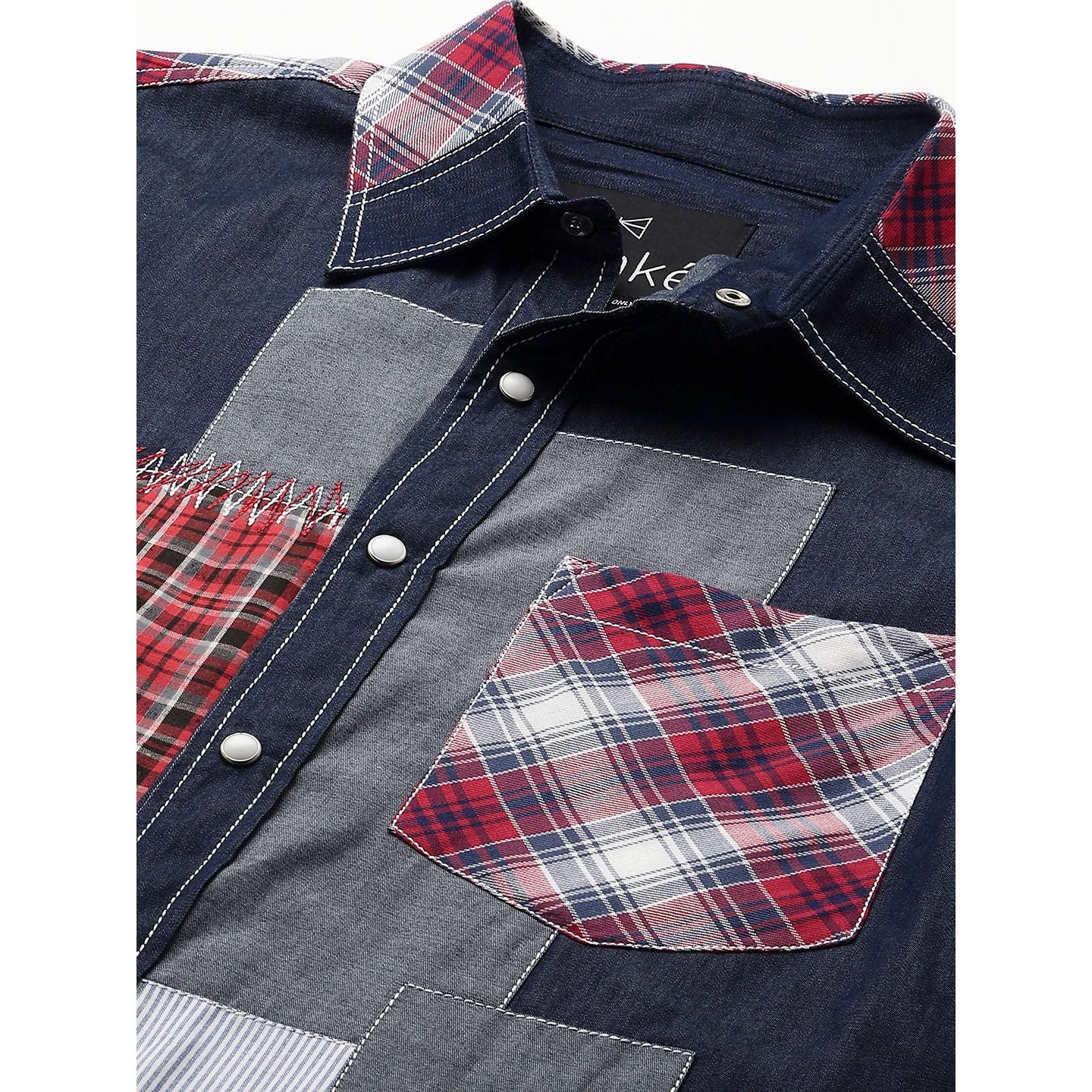 Denim patchwork shirt