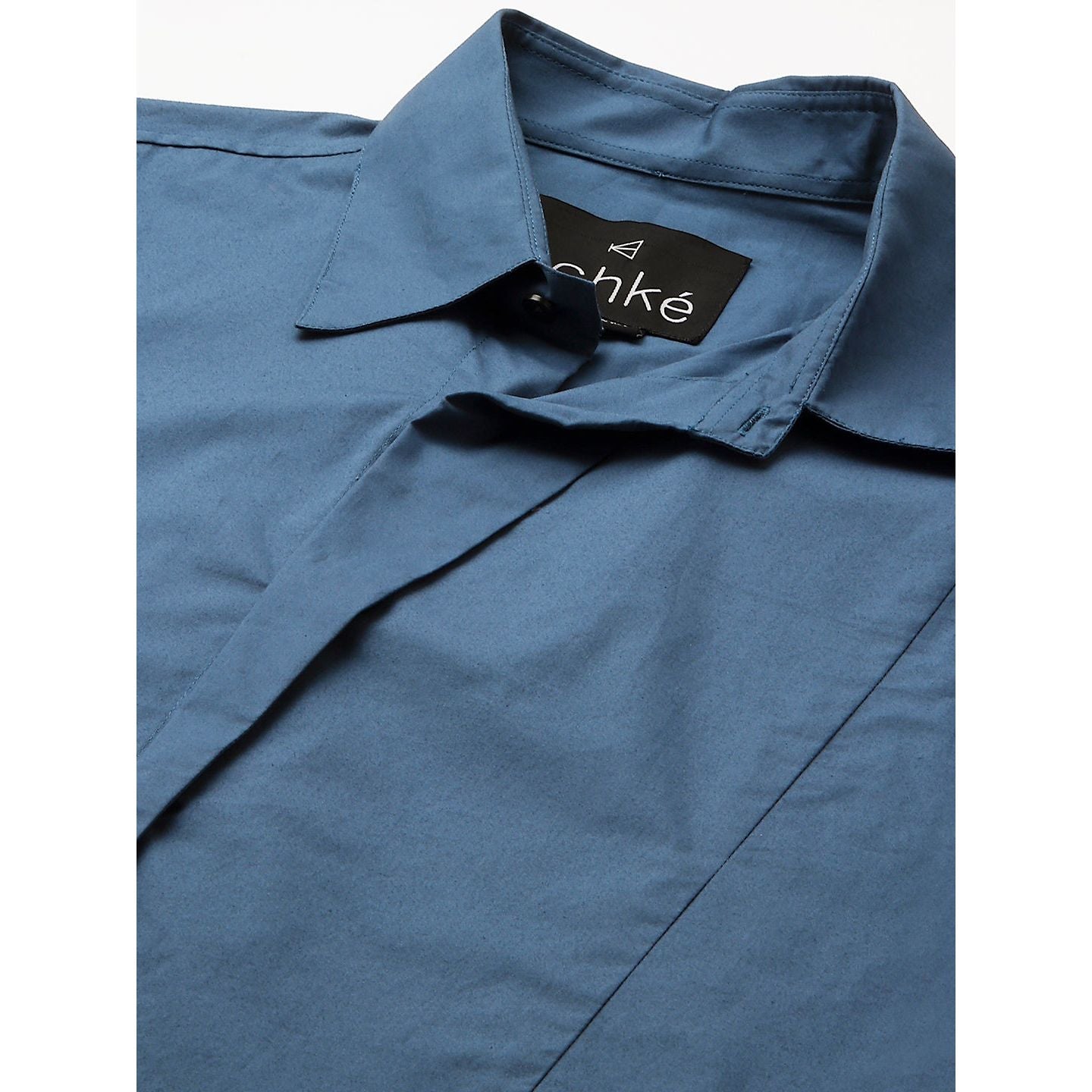 Curved placket shirt