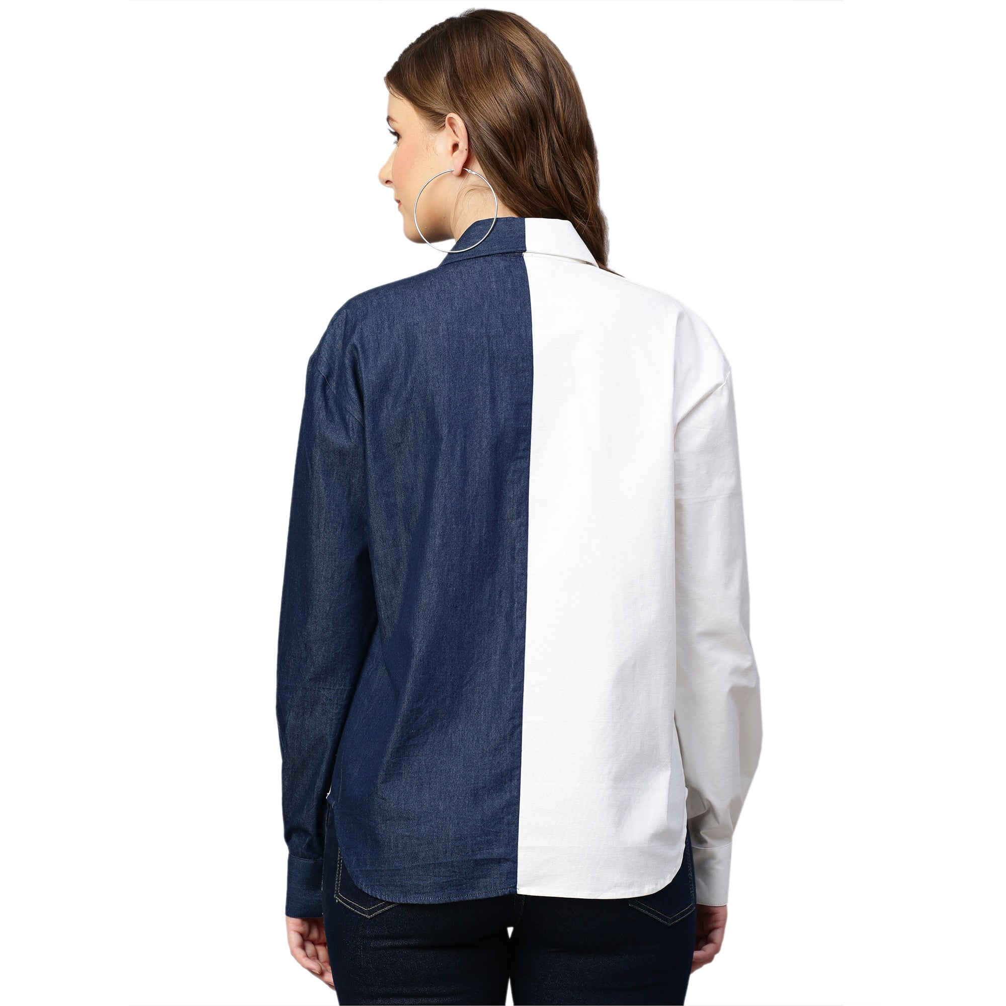 White and Denim shirt