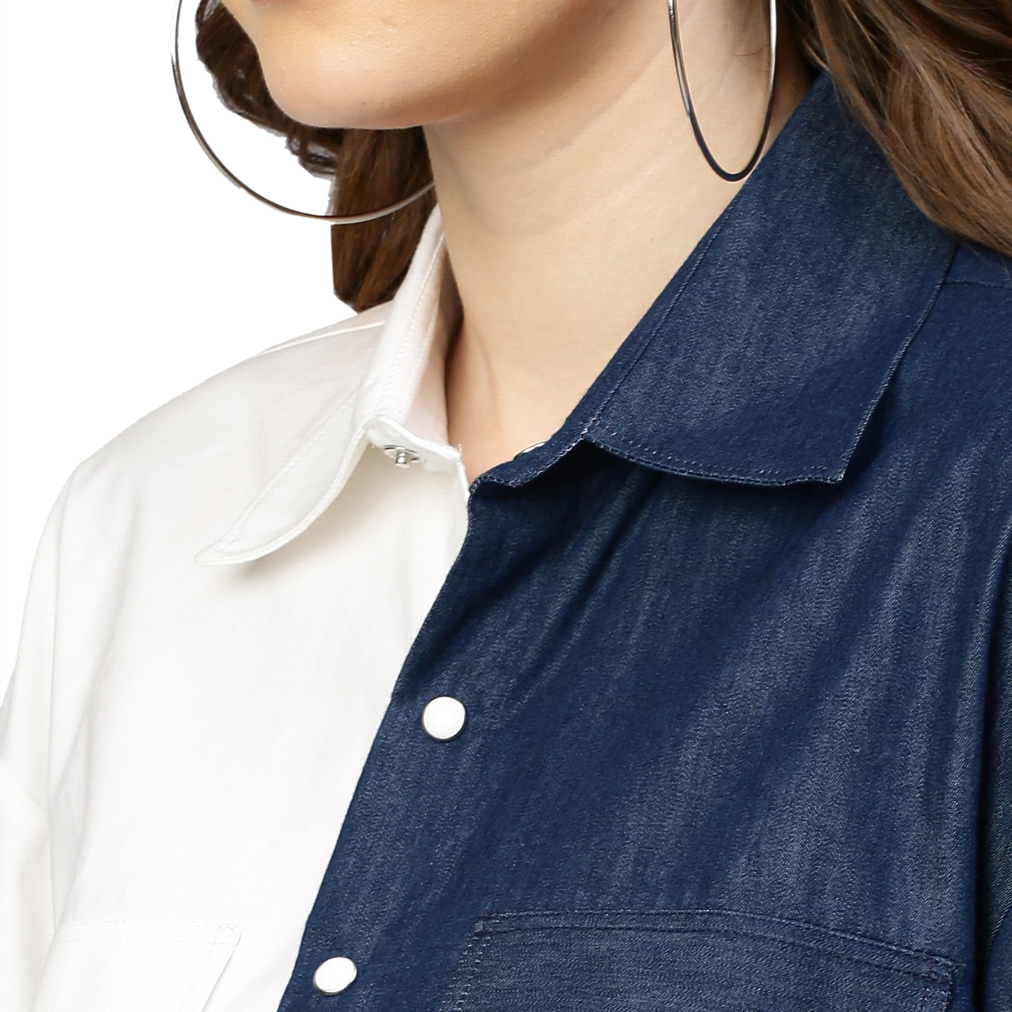 White and Denim shirt