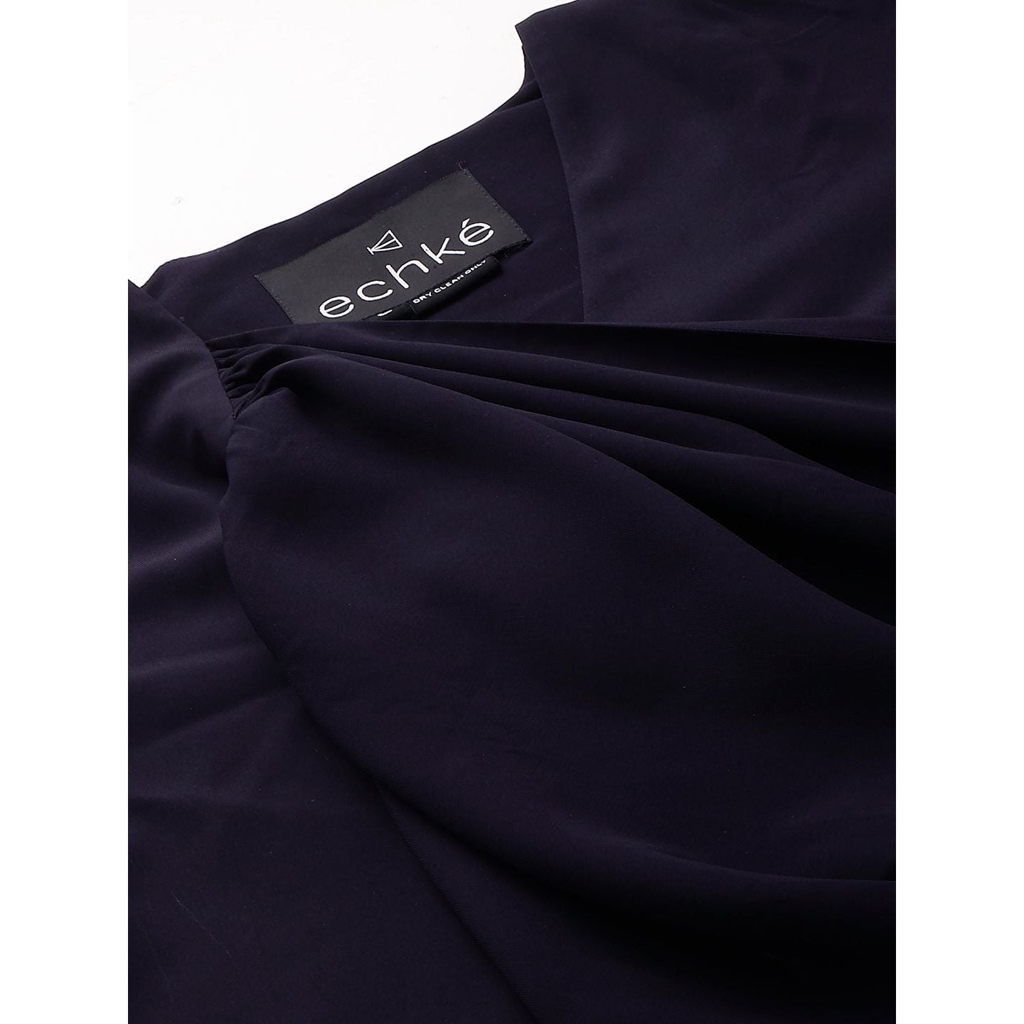 Blue top with shawl feature