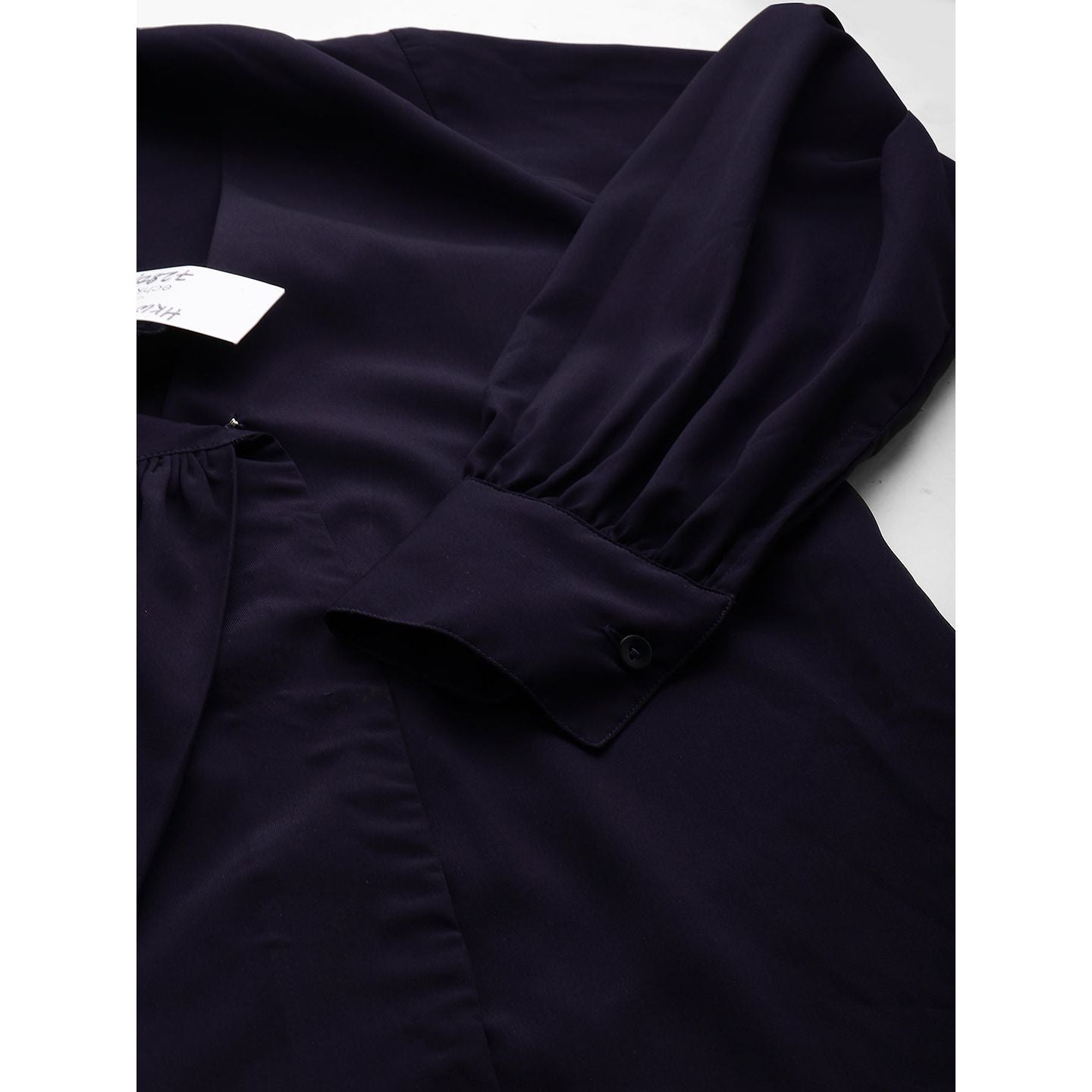 Blue top with shawl feature