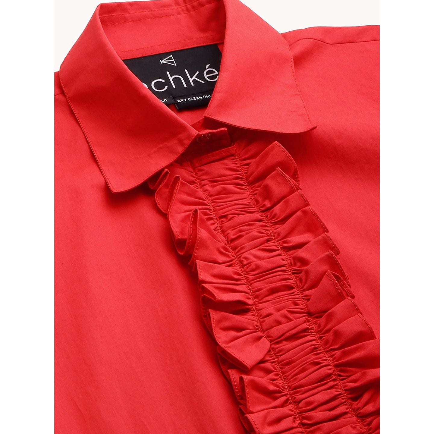 Ruffle placket dress