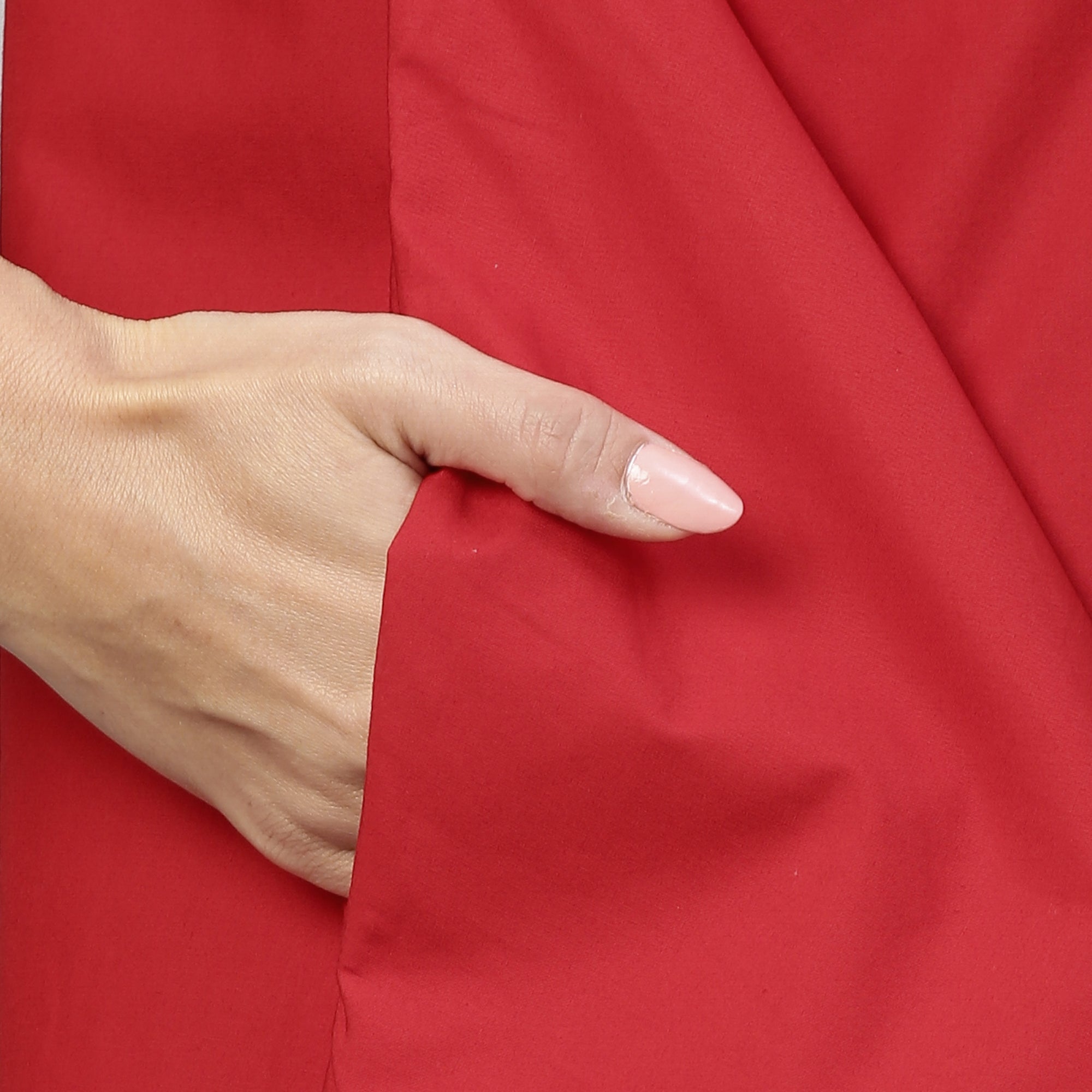 Red sleeveless dress
