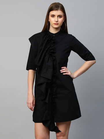 Black shirt dress