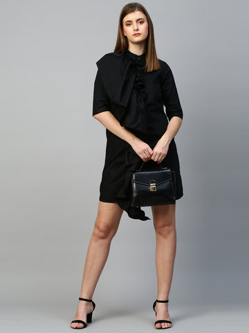 Black shirt dress