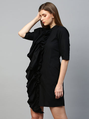 Black shirt dress