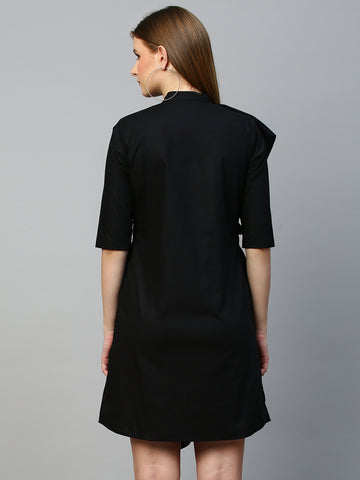 Black shirt dress