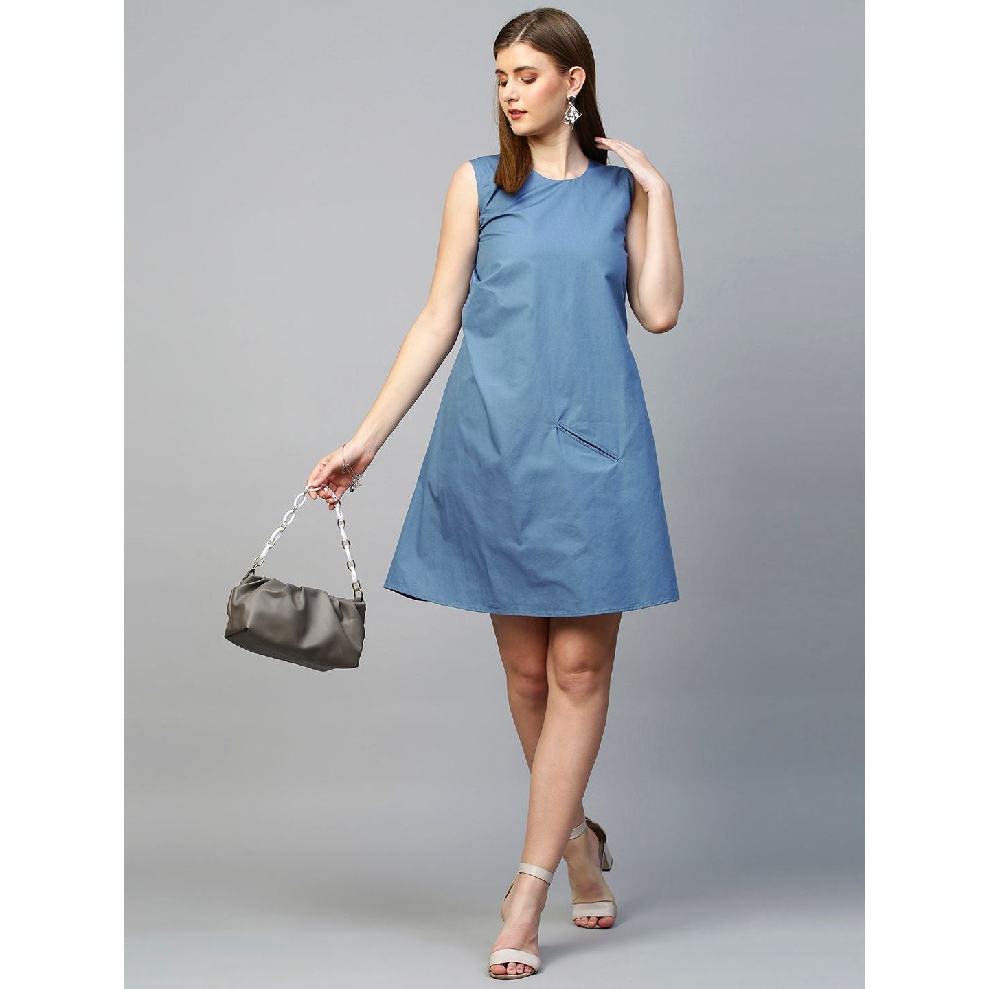 Slate blue dress
