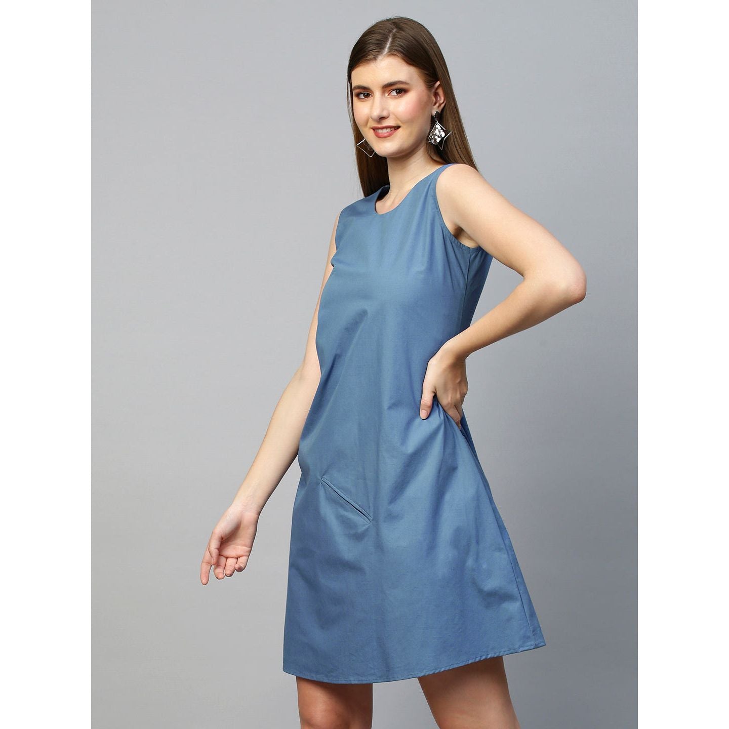 Slate blue dress