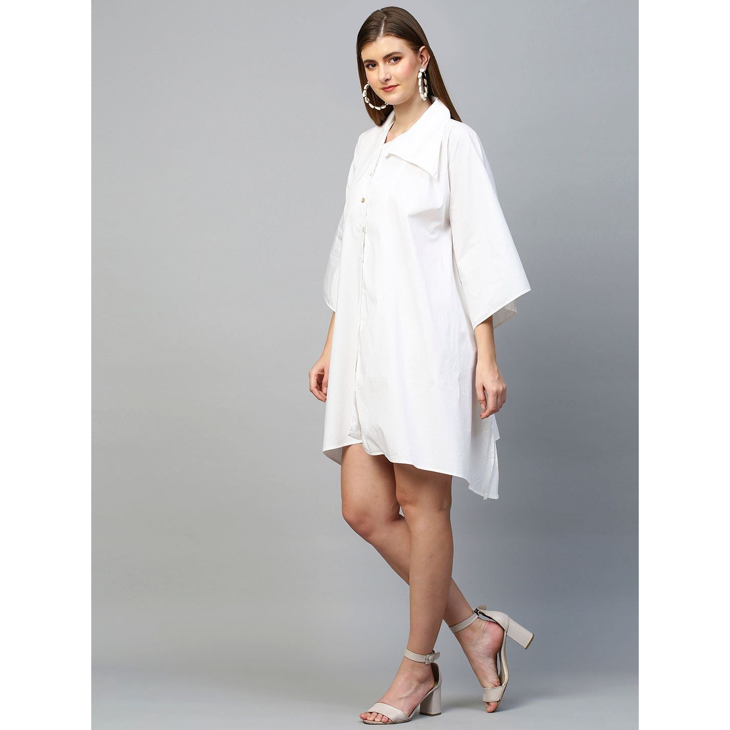 White shirt dress