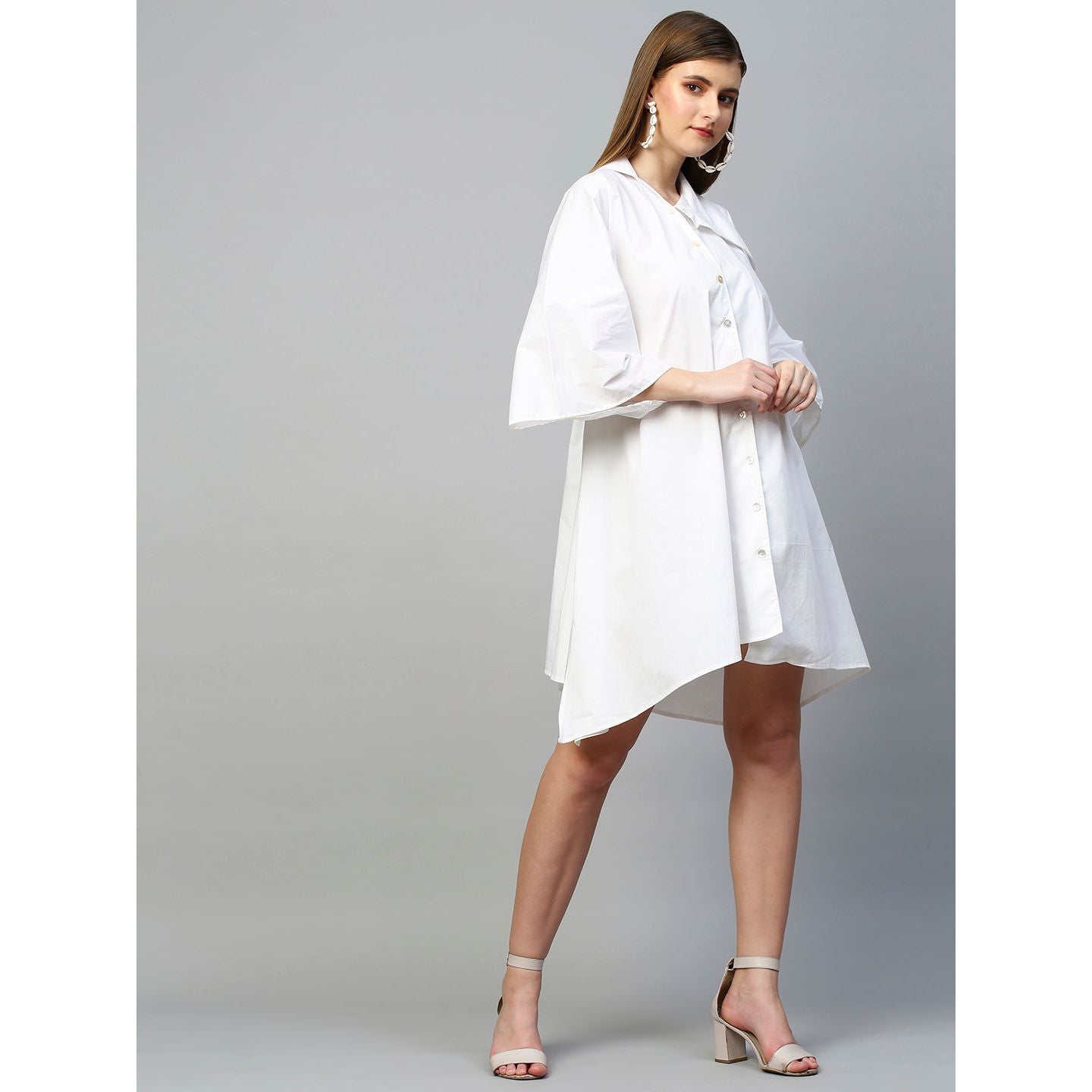 White shirt dress