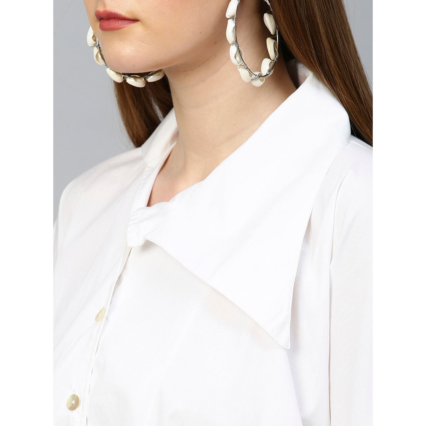 White shirt dress