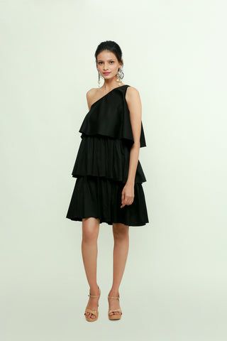 Black 3 tiered dress