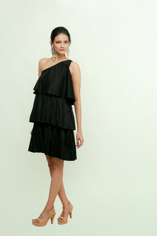 Black 3 tiered dress